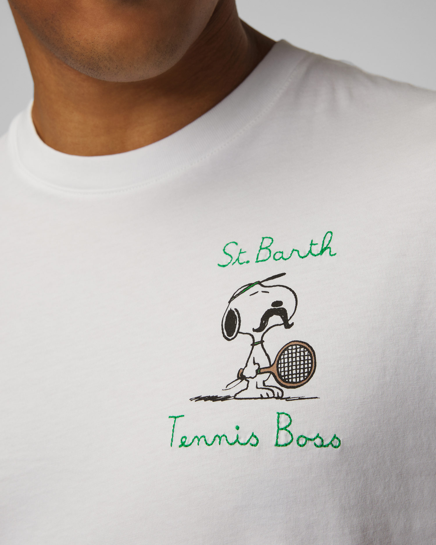 Men's white printed T-shirt MC2 Saint Barth