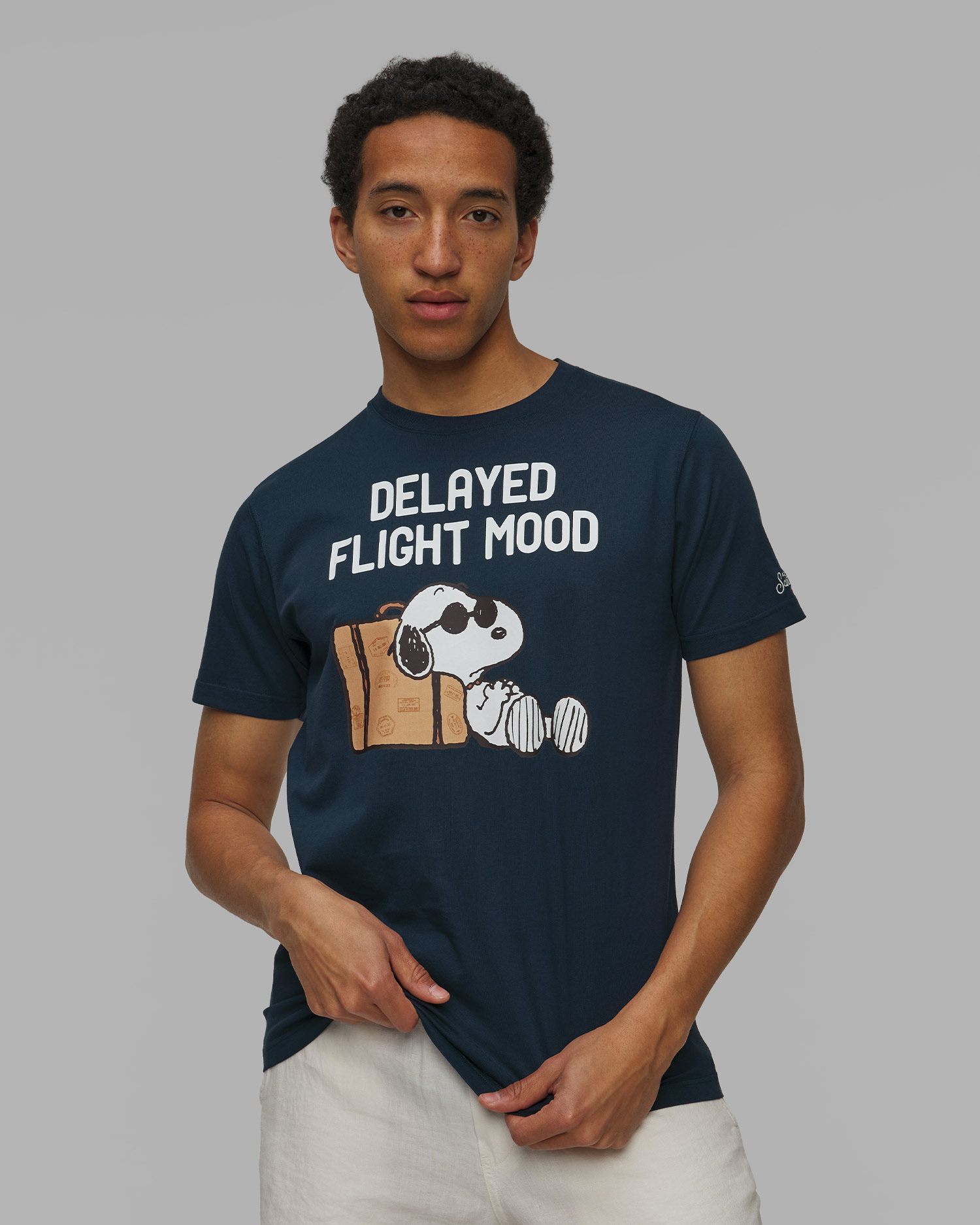 Pánske tmavomodré tričko s potlačou MC2 Saint Barth