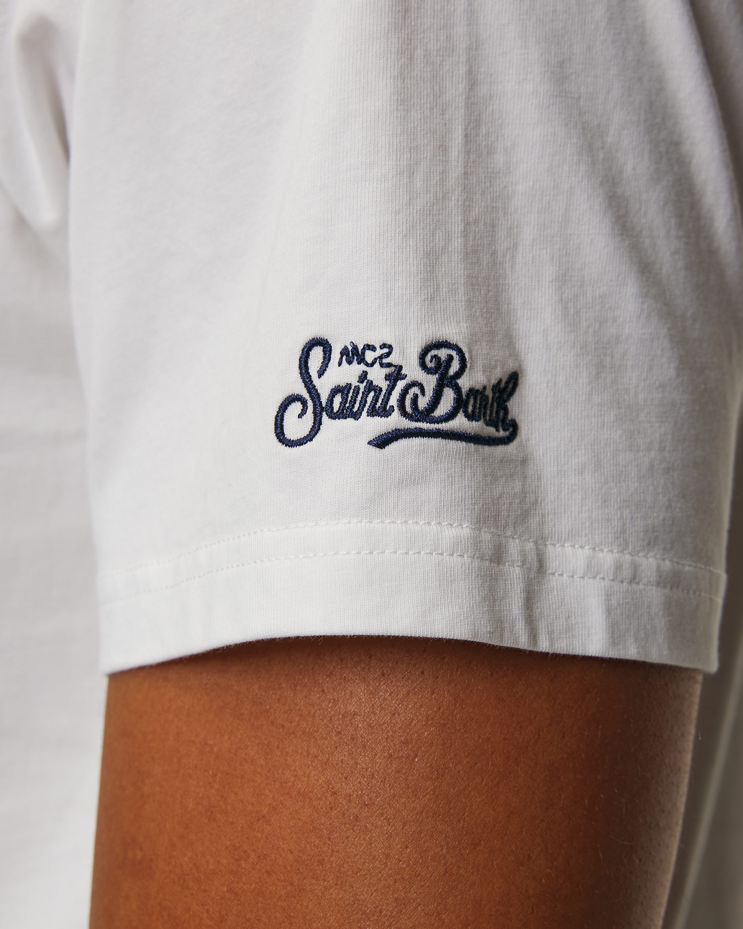 Men's white printed T-shirt MC2 Saint Barth