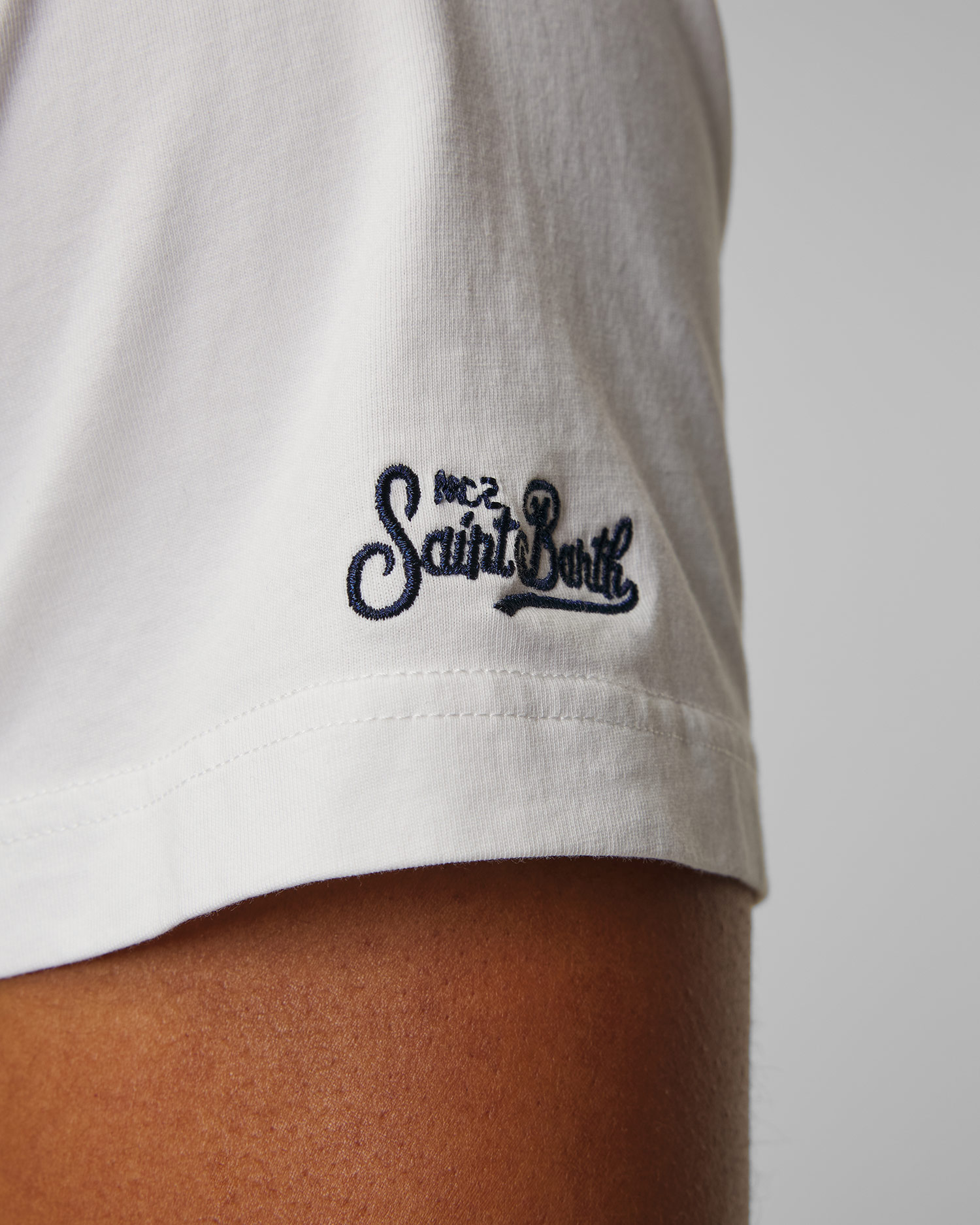 Men's white printed T-shirt MC2 Saint Barth