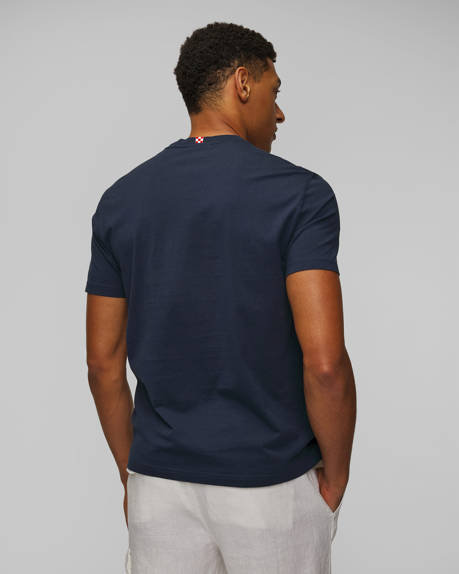 Men's navy blue printed T-shirt MC2 Saint Barth