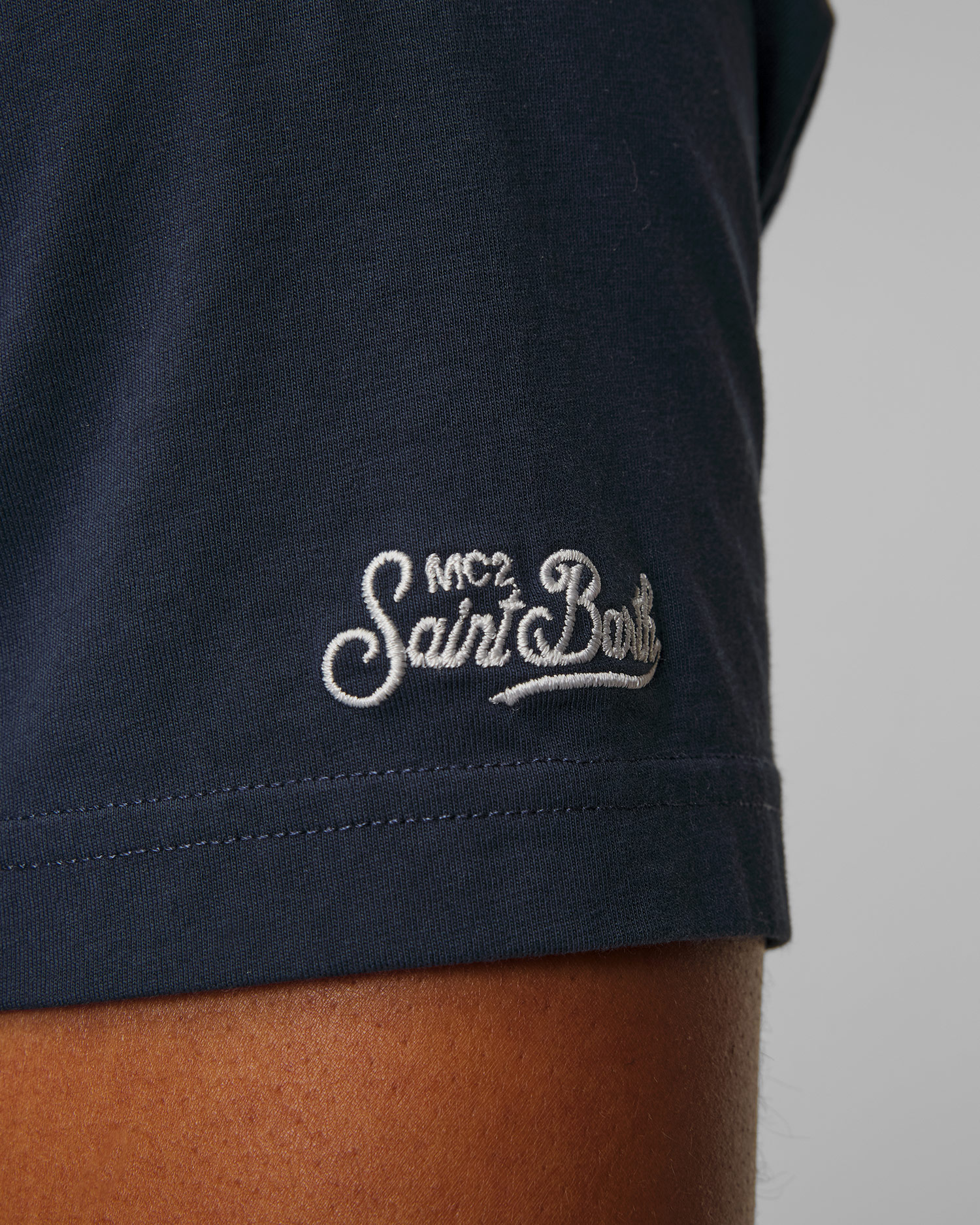 Men's navy blue printed T-shirt MC2 Saint Barth