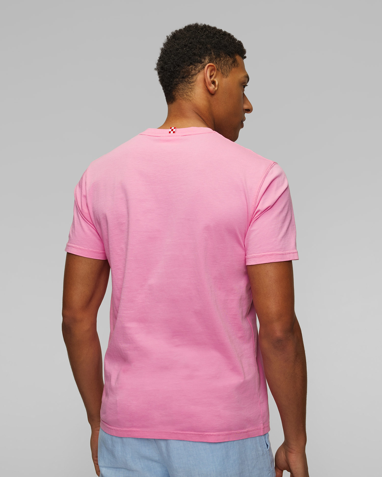 Men's pink printed T-shirt MC2 Saint Barth