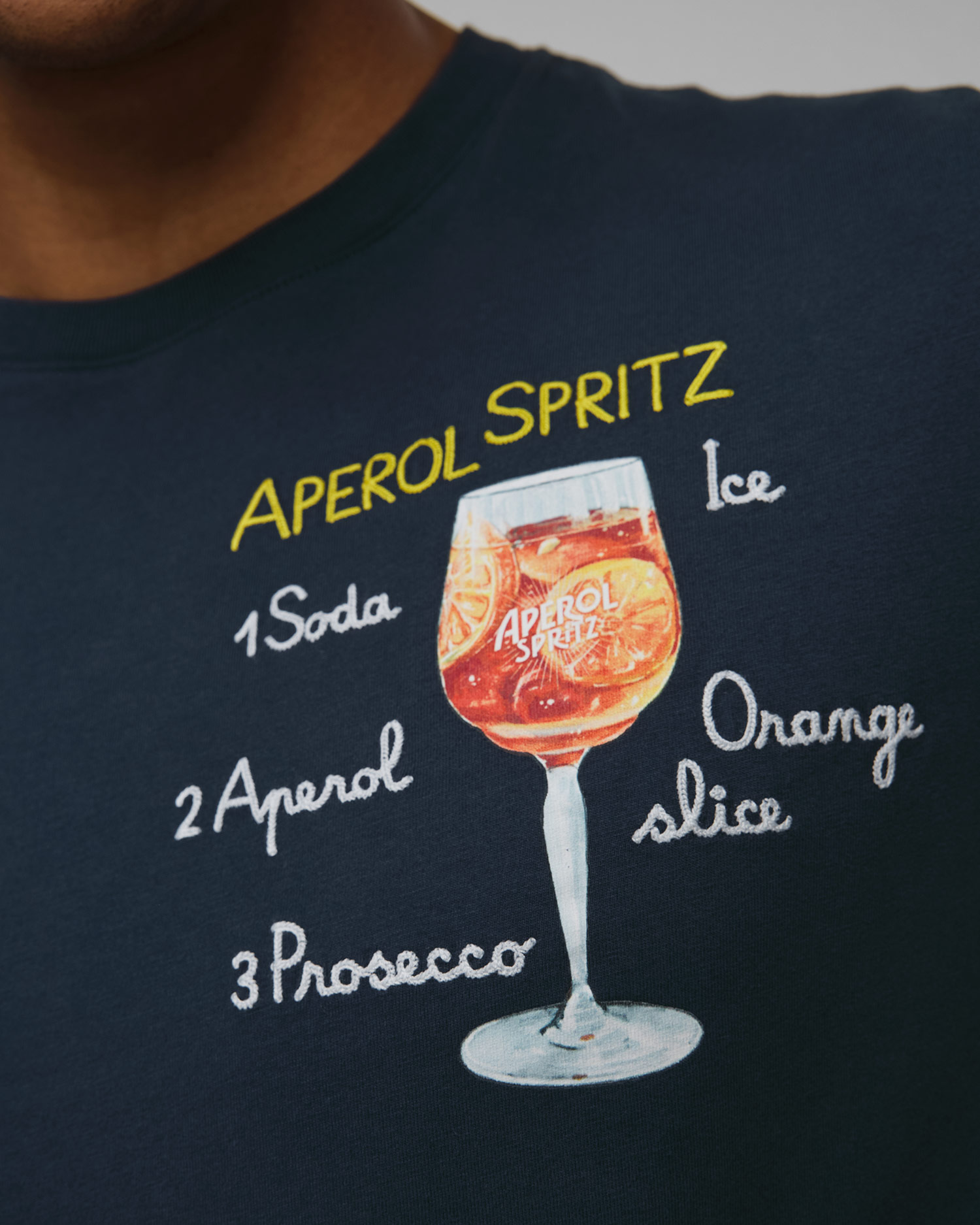 Men's navy blue printed T-shirt MC2 Saint Barth