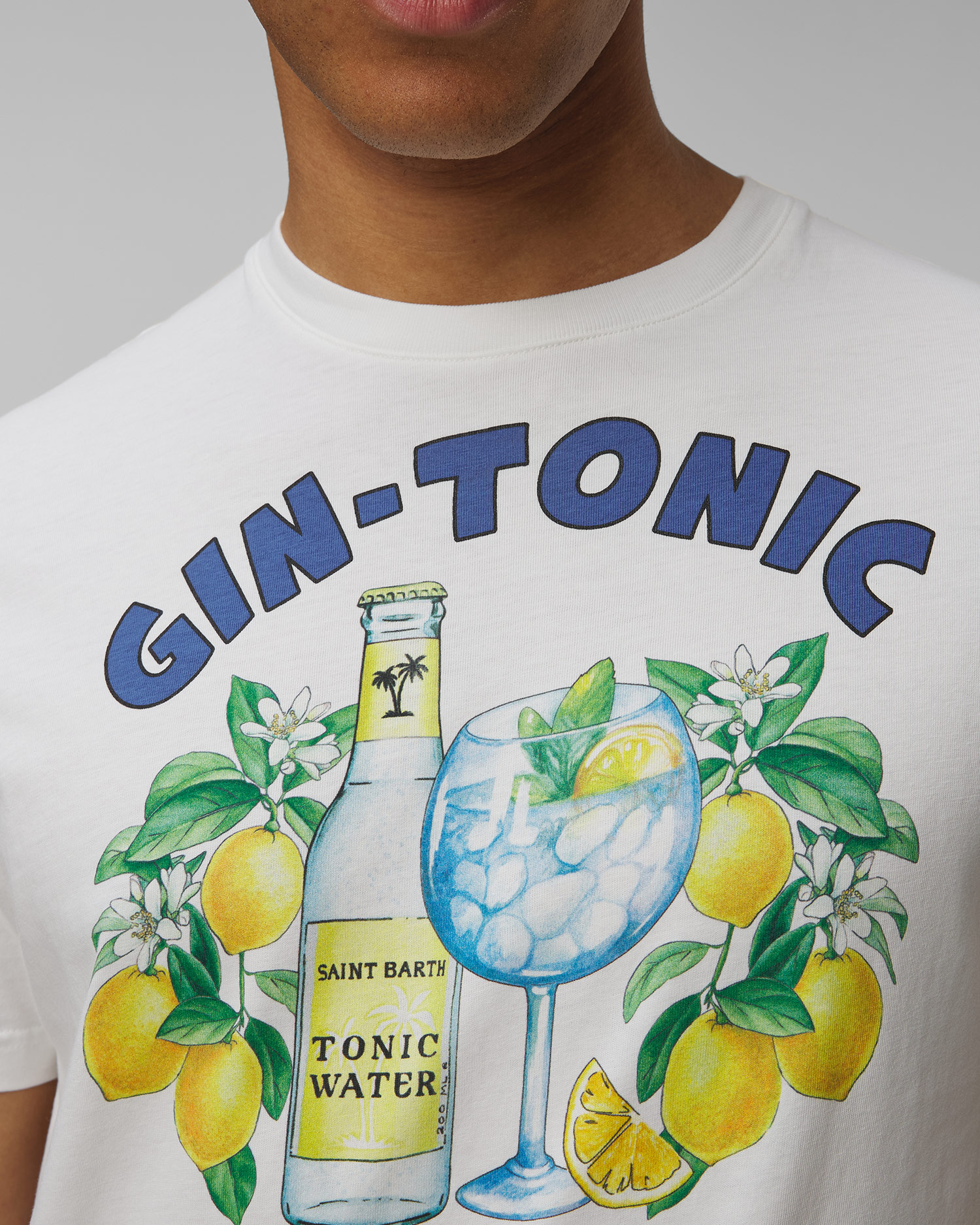 Pánske biele tričko s potlačou MC2 Saint Barth