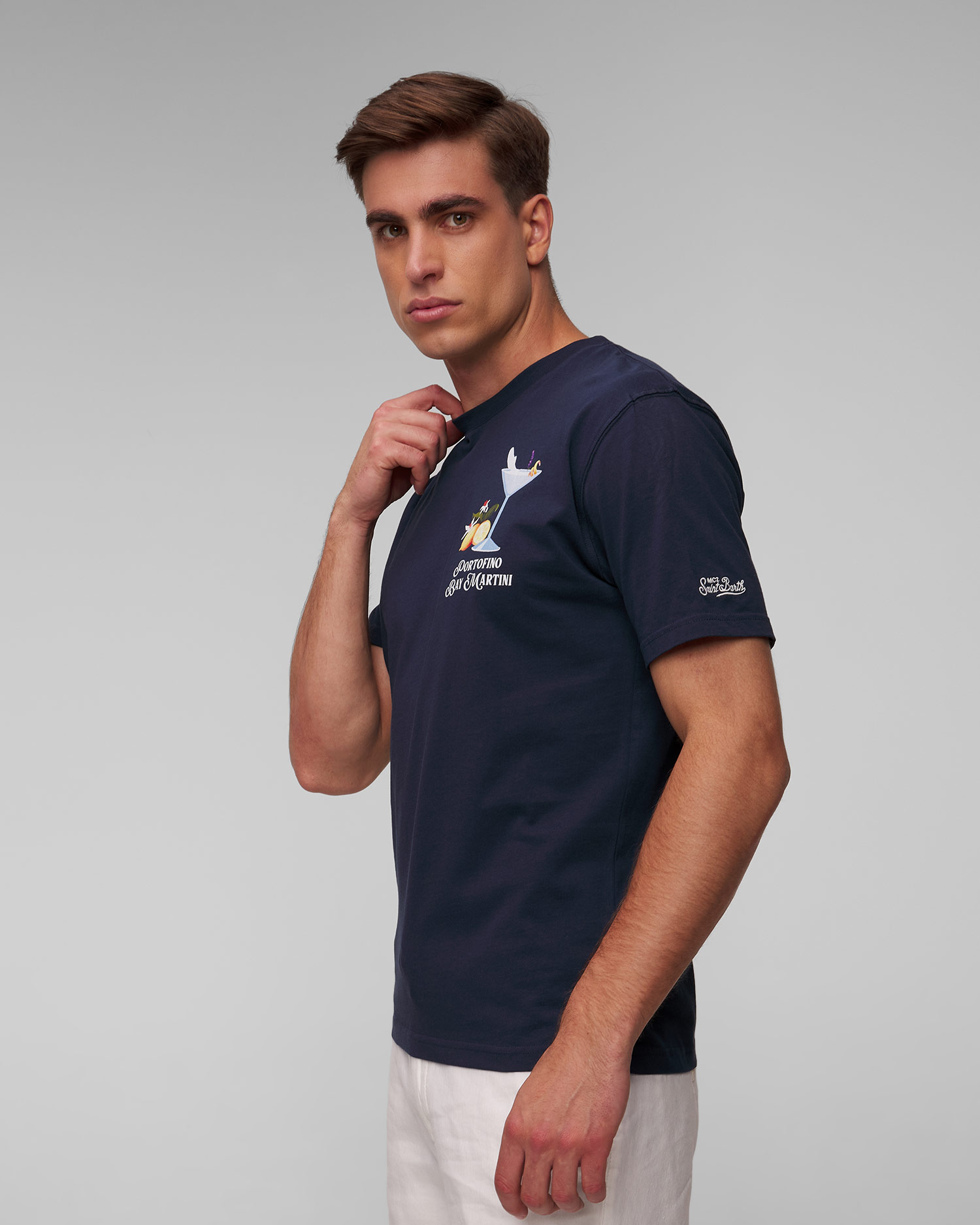 Men's navy blue T-shirt MC2 Saint Barth