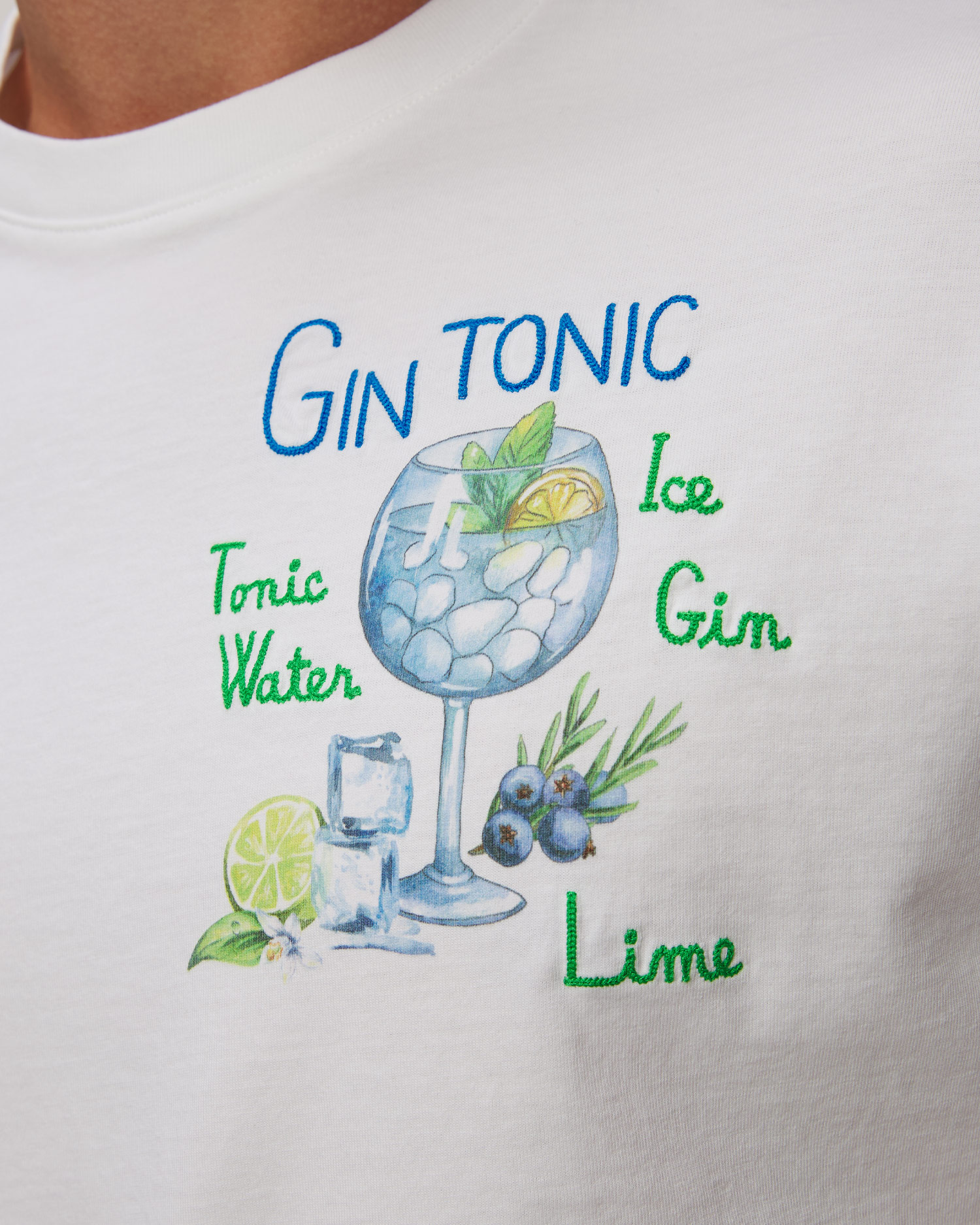 Men's white T-shirt with print MC2 Saint Barth