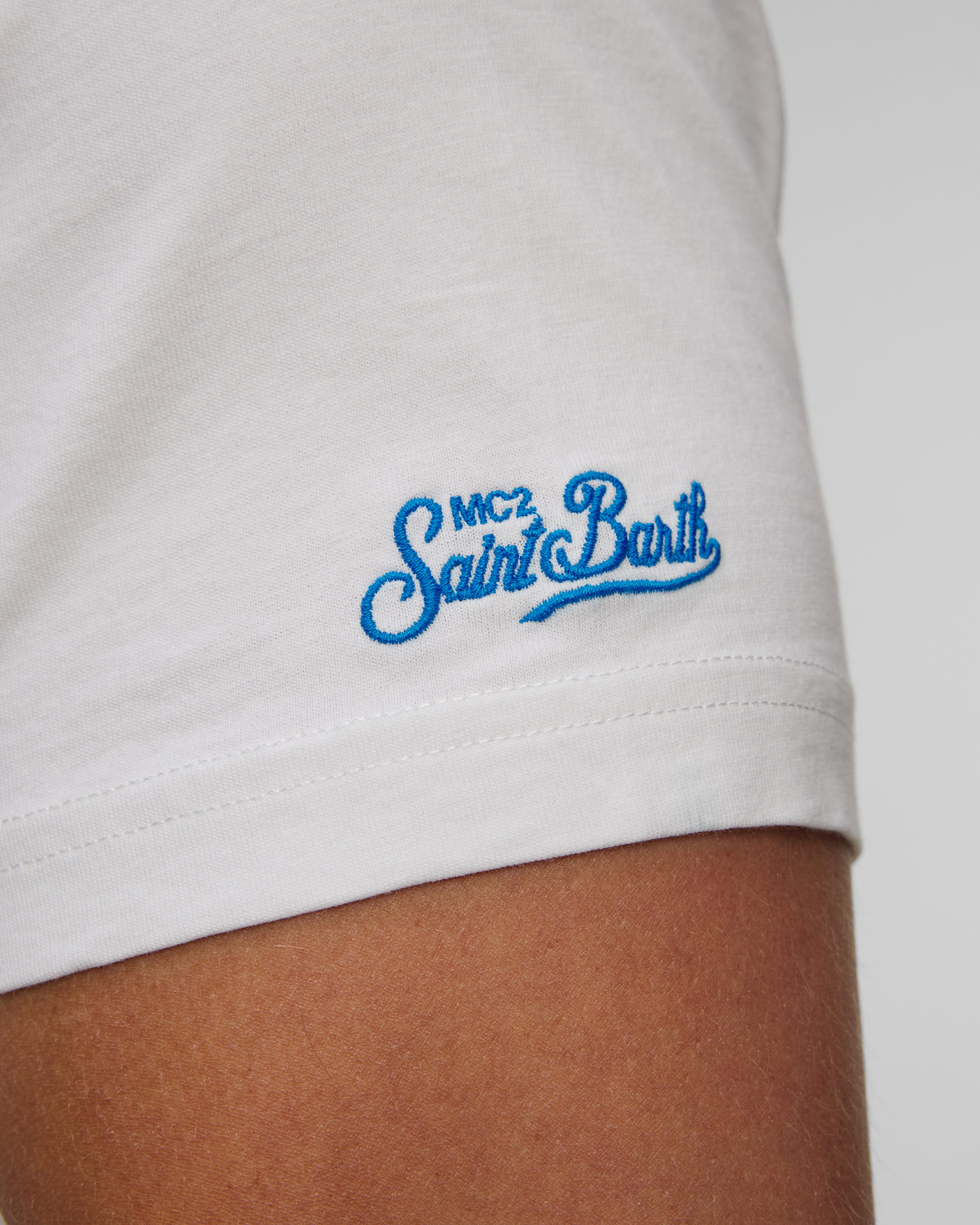 Men's white T-shirt with print MC2 Saint Barth