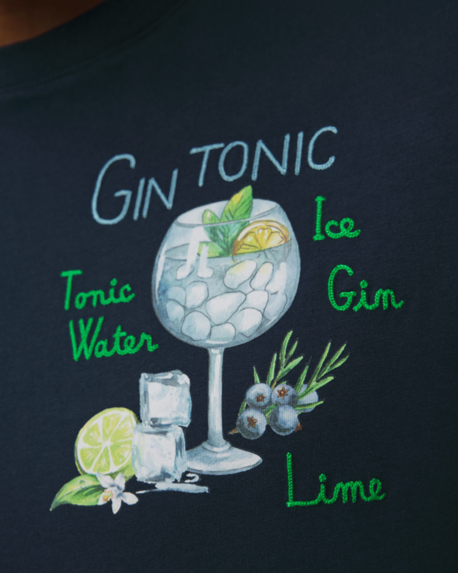 Men's navy blue printed T-shirt MC2 Saint Barth