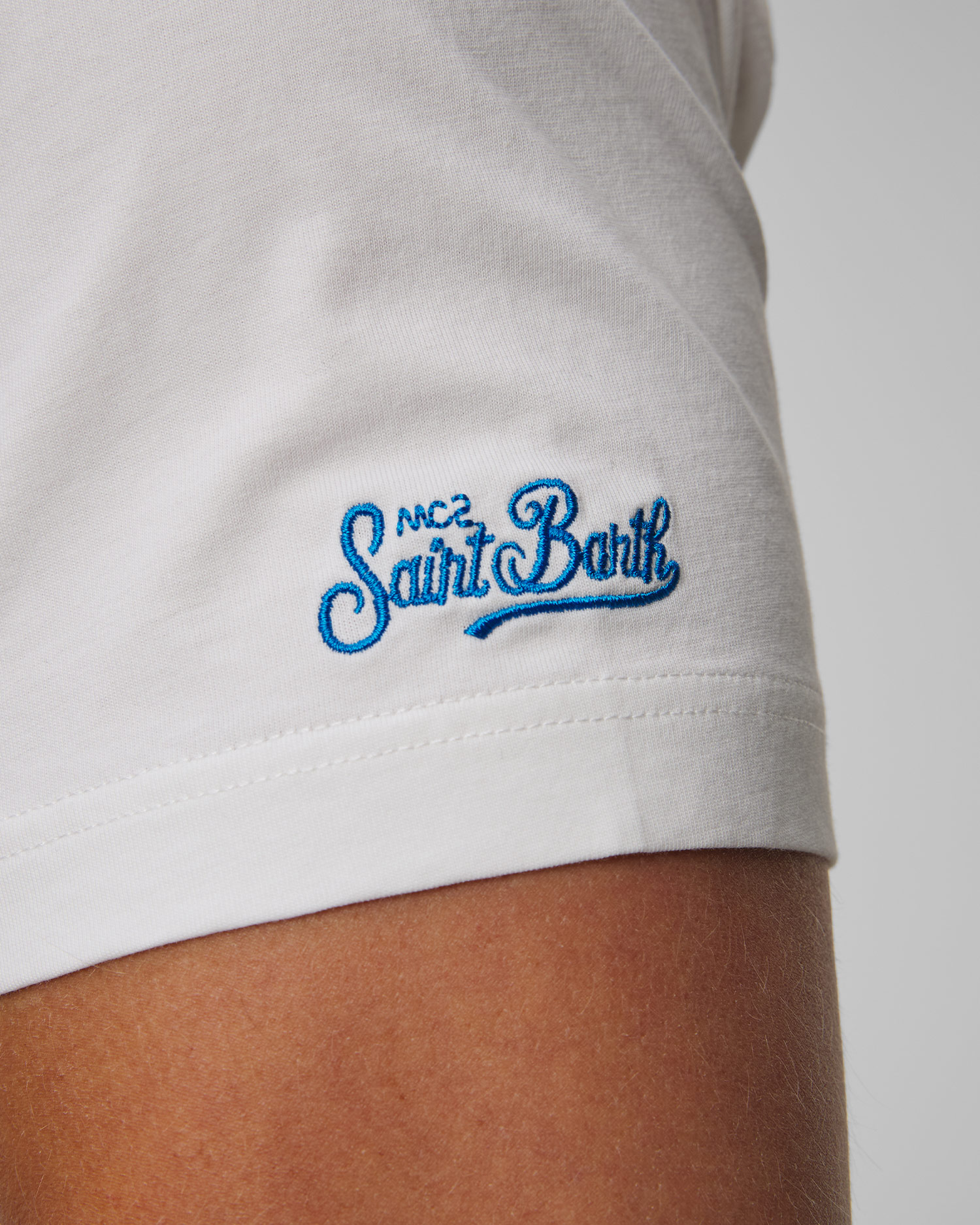 Men's white T-shirt with print MC2 Saint Barth