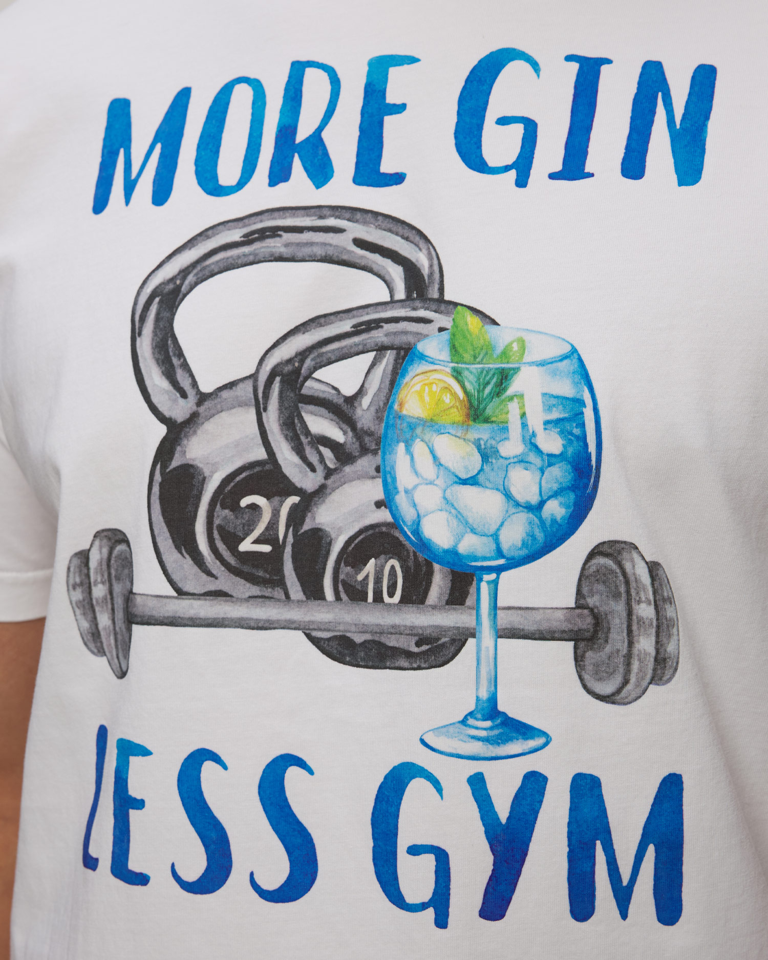 Men's white T-shirt with print MC2 Saint Barth