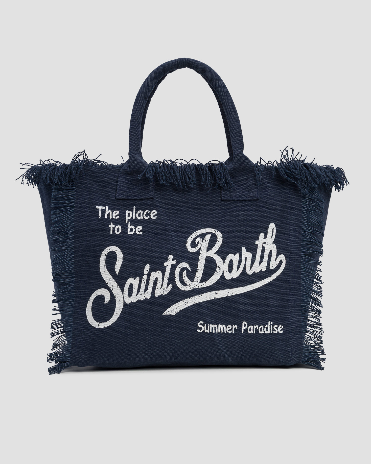 Borsa in cotone da donna MC2 Saint Barth Vanity, Colore/Disegno: Granatowy