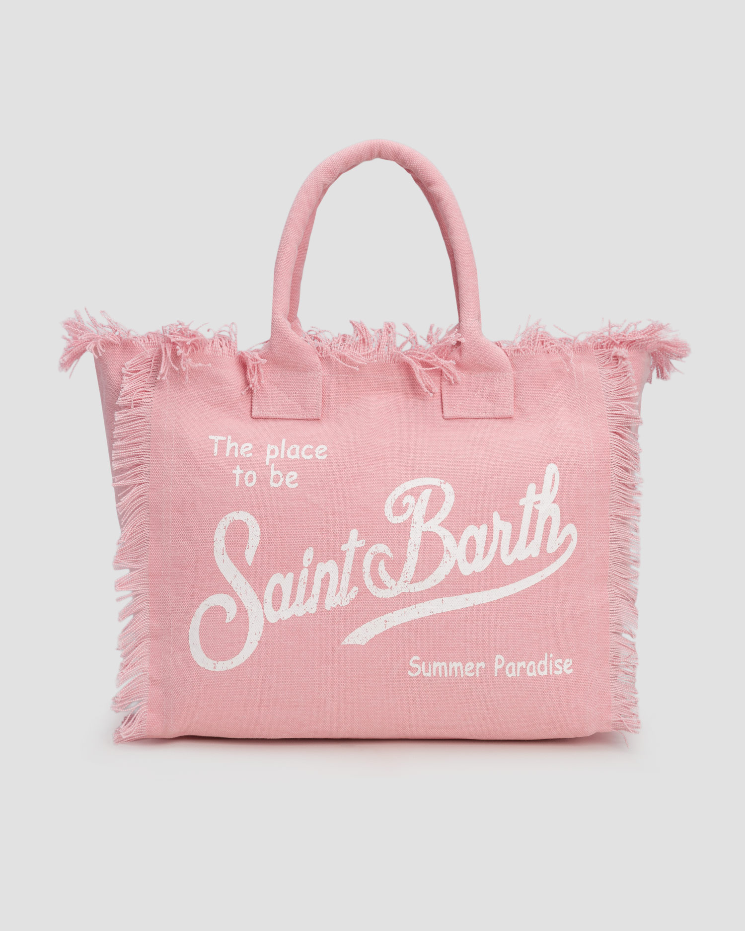 Borsa in cotone da donna MC2 Saint Barth Vanity, Colore/Disegno: Różowy