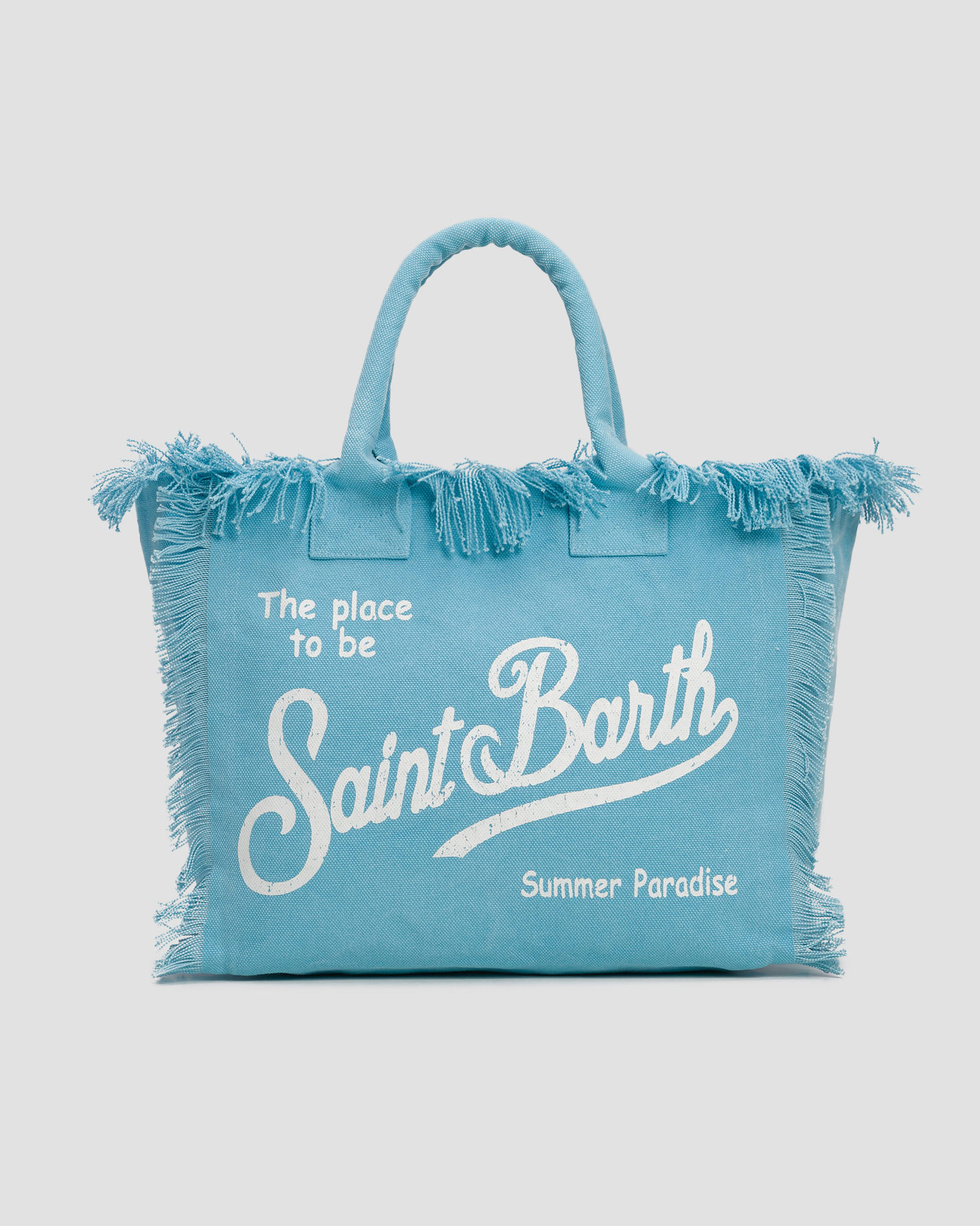 Borsa in cotone da donna MC2 Saint Barth Vanity, Colore/Disegno: Niebieski