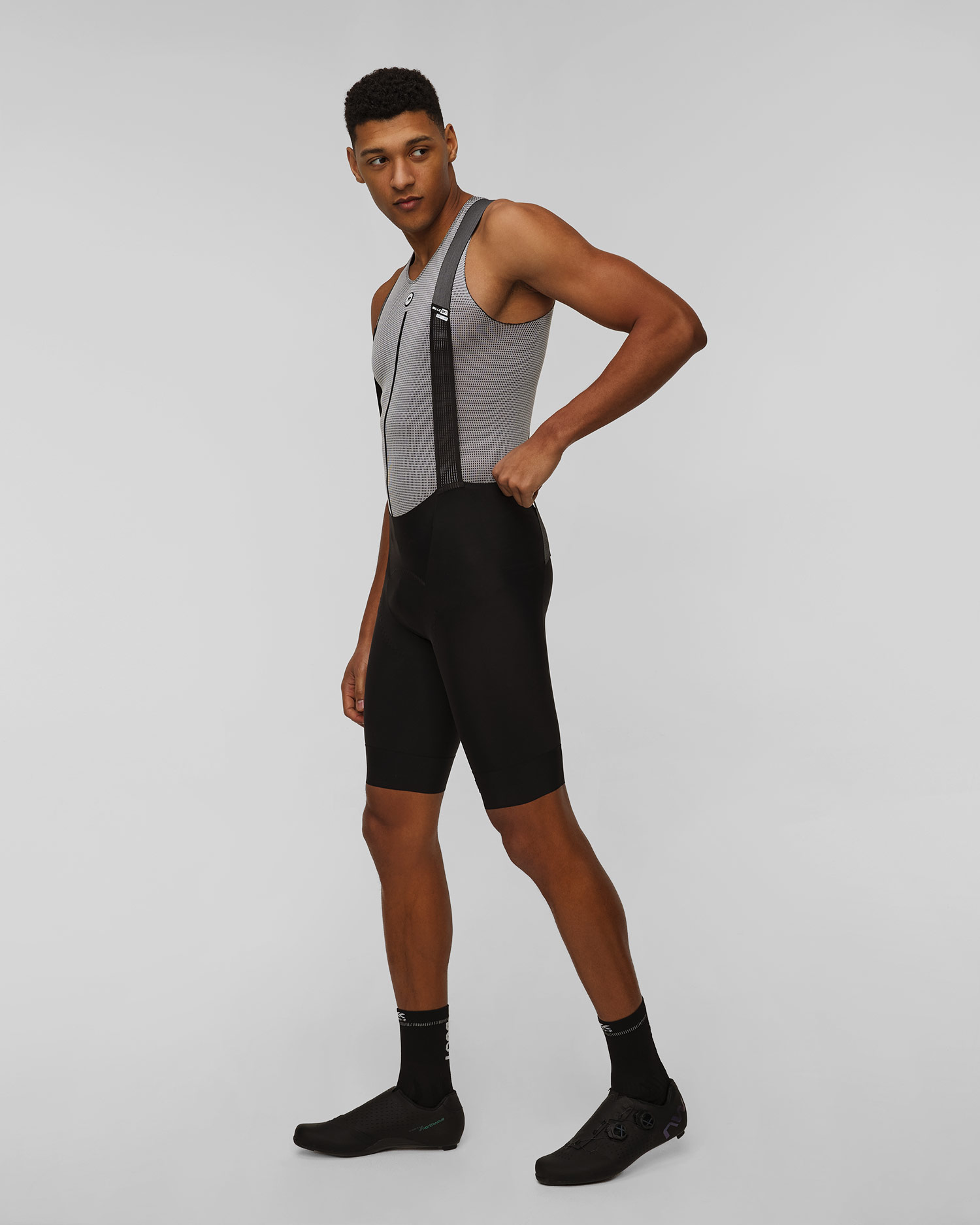 Men's cycling shorts with braces Assos Mille GTS Bib Shorts S11 black