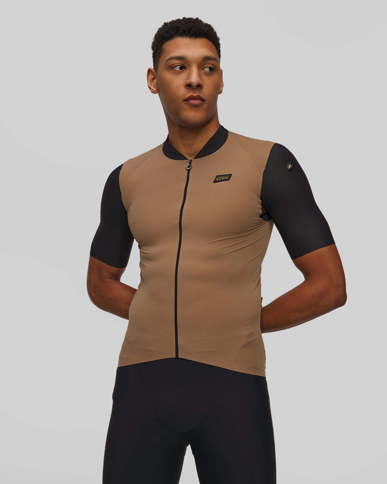 Pánský cyklistický dres Assos Mille GTO Jersey C2 v Hnědé a Černé Barvě
