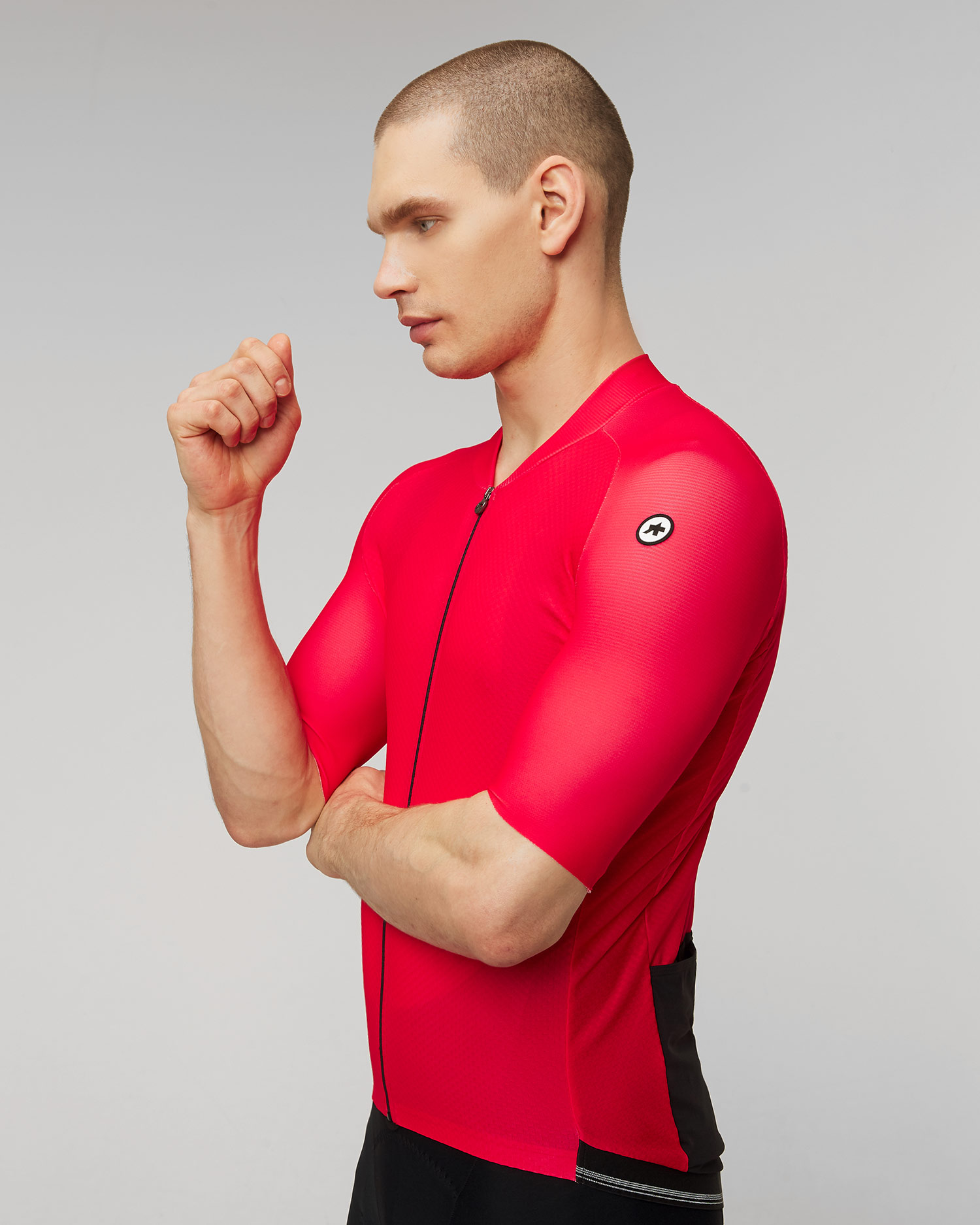 Maillot cycliste rouge pour hommes Assos Mille GT Jersey C2 Evo