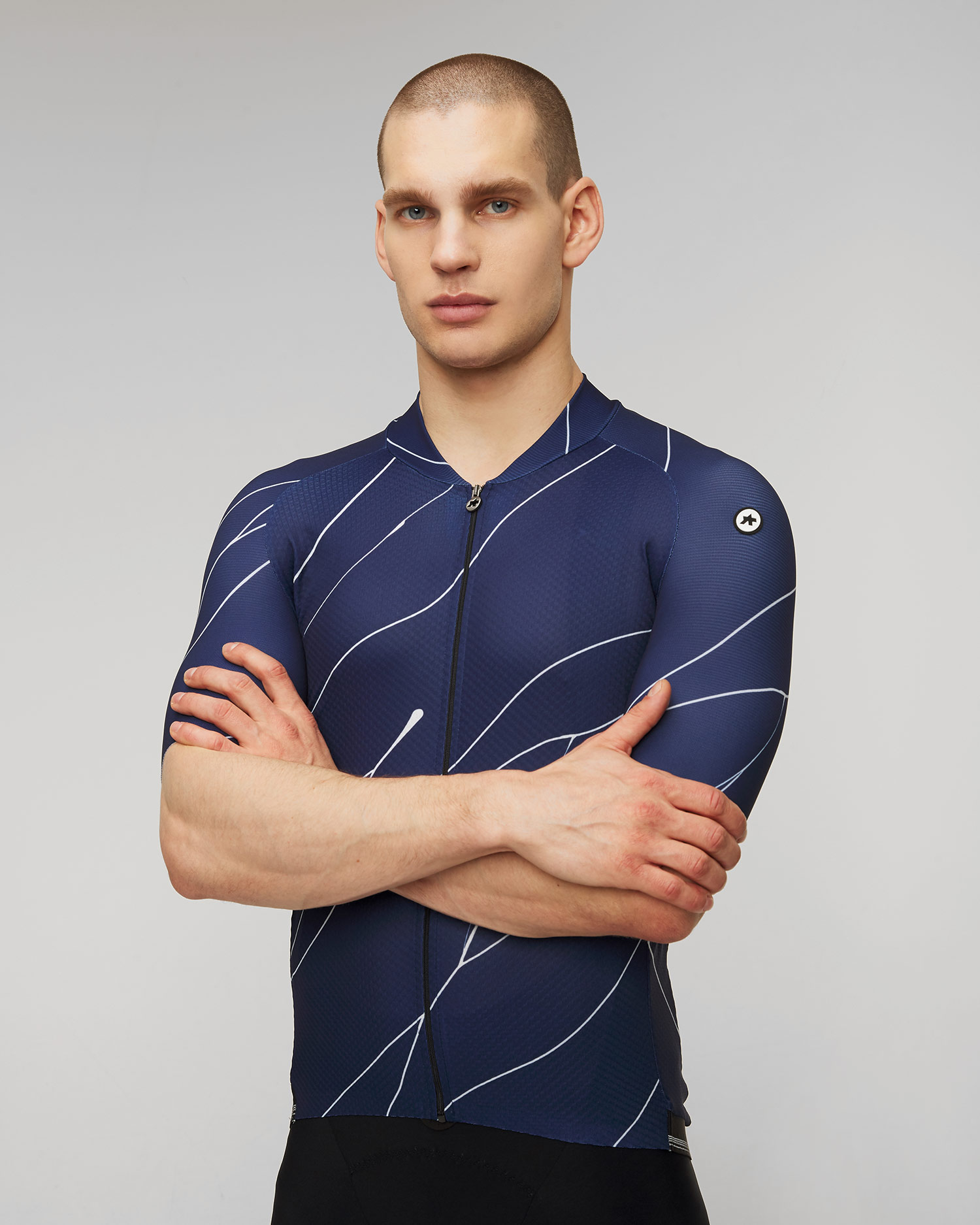 Maillot cycliste bleu marine pour hommes Assos Mille GT C2 Evo Jersey Ultrablood
