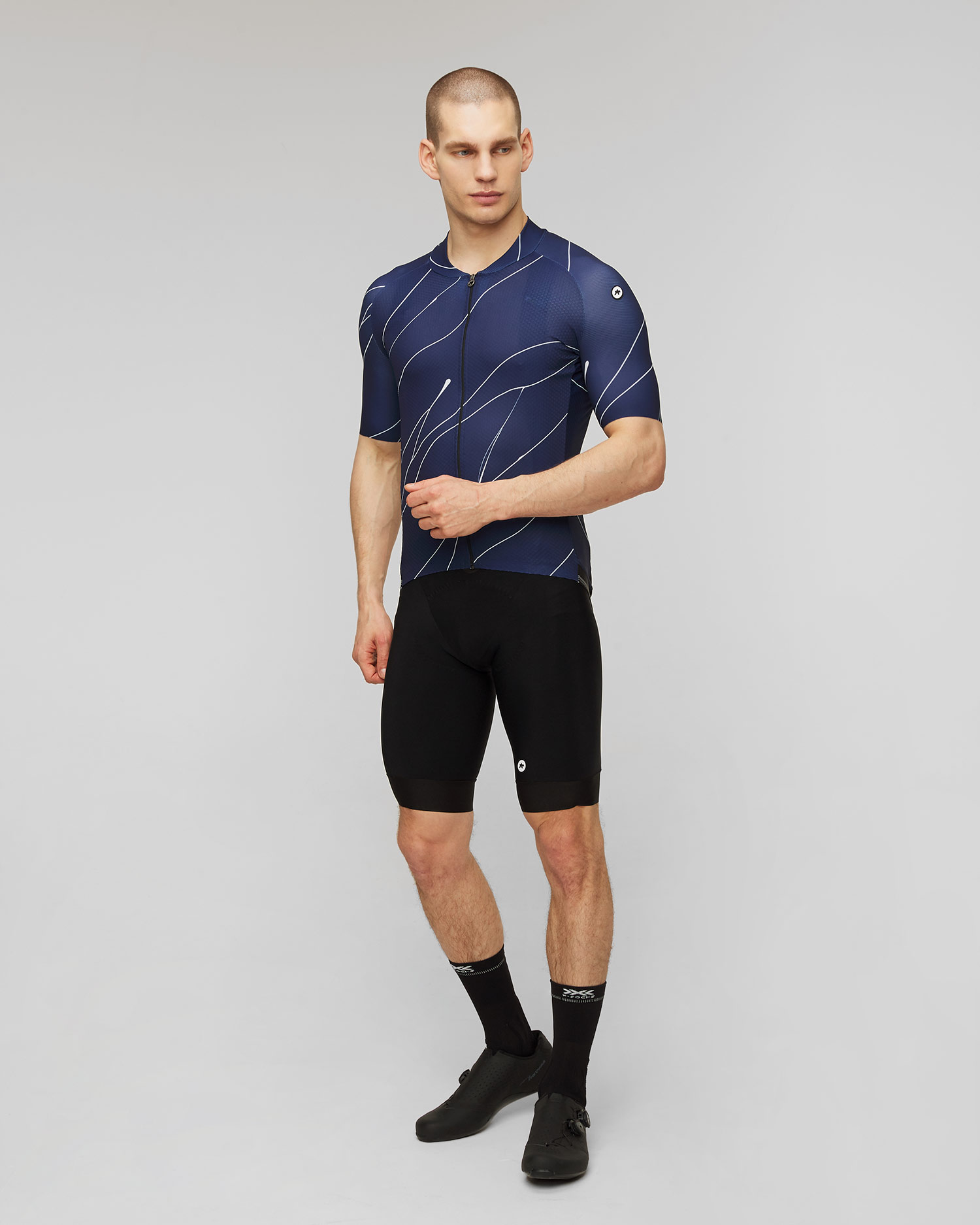 Maillot cycliste bleu marine pour hommes Assos Mille GT C2 Evo Jersey Ultrablood