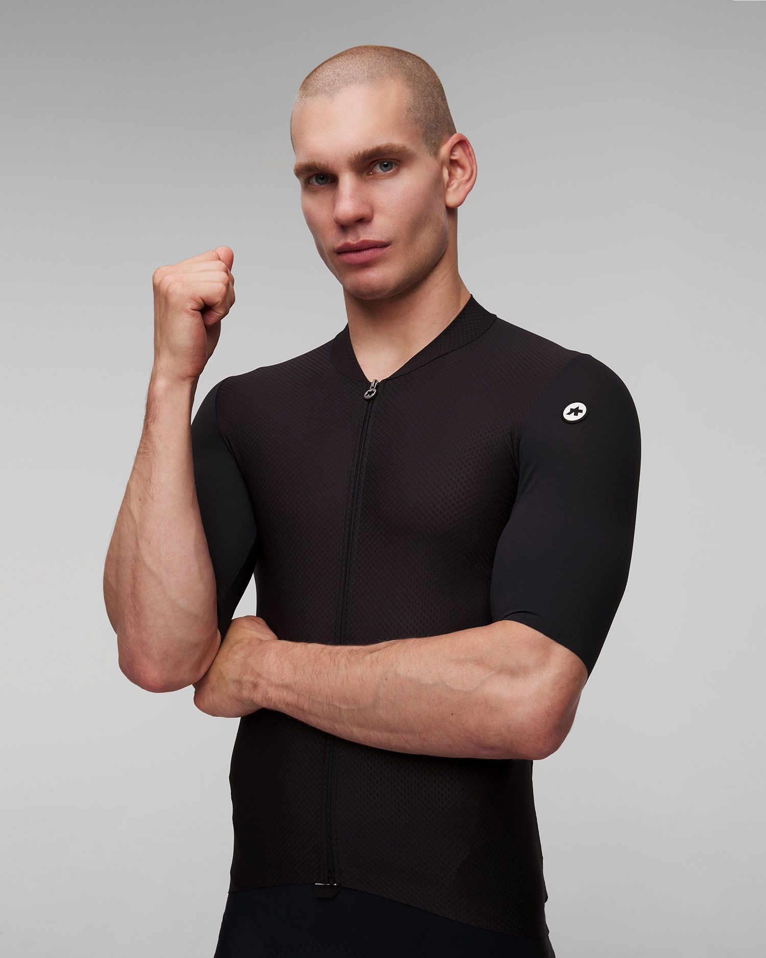 Men's black cycling T-shirt Assos Mille Gt Jersey S11, Color/Pattern: Czarny
