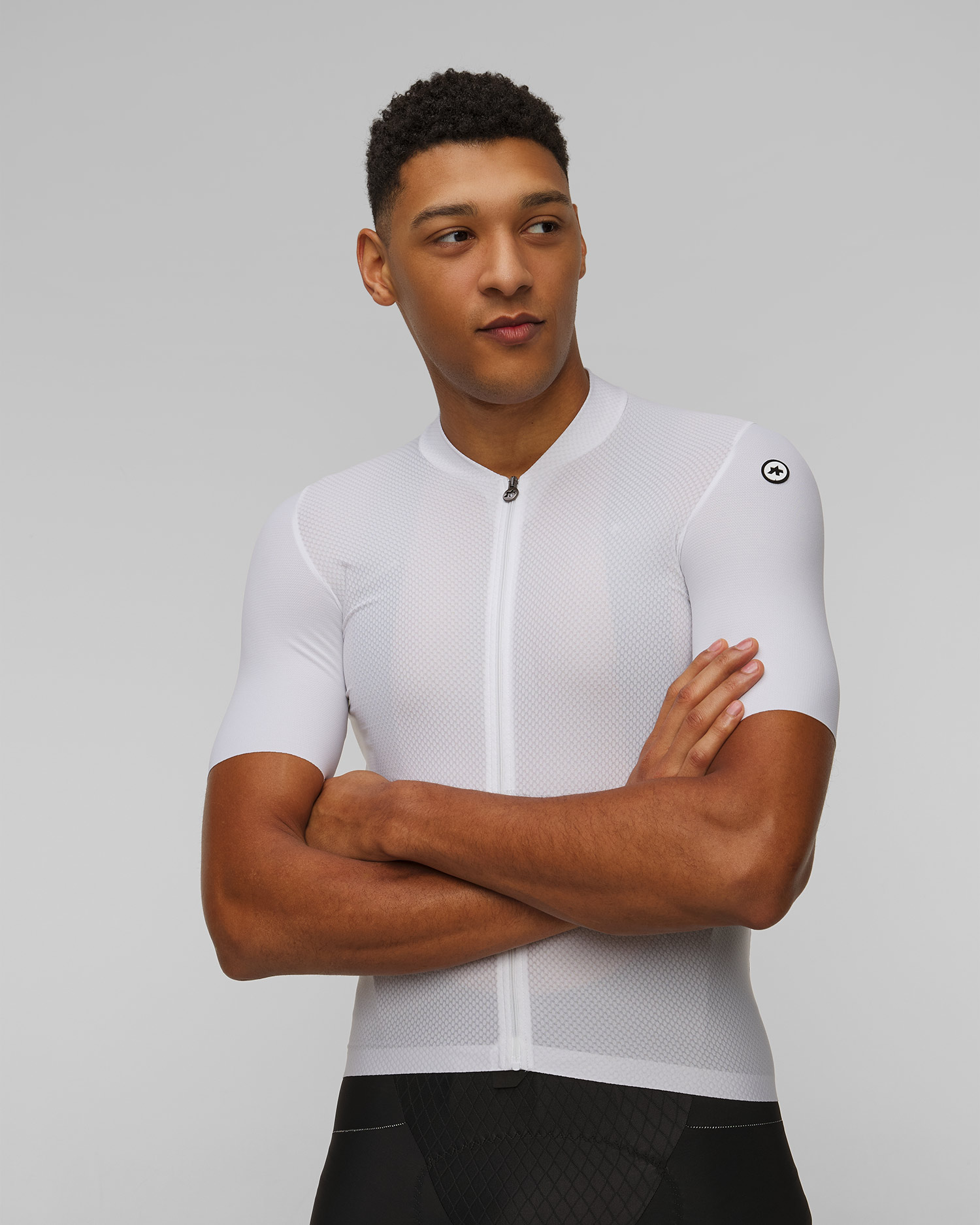 Bílé pánské cyklistické tričko Assos Mille GT Jersey S11