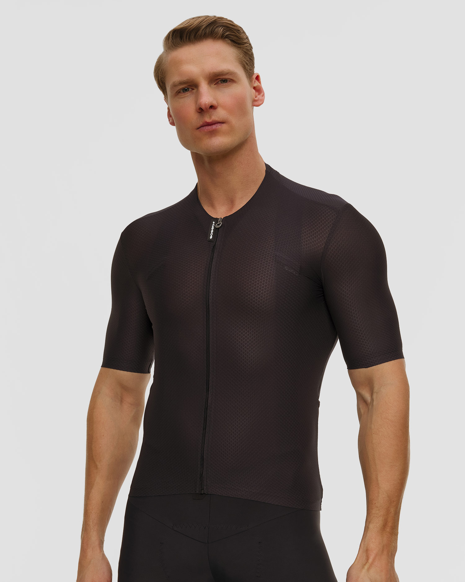 Koszulka rowerowa męska Assos Equipe R Jersey S11 czarna, Kolor/Wzór: Czarny