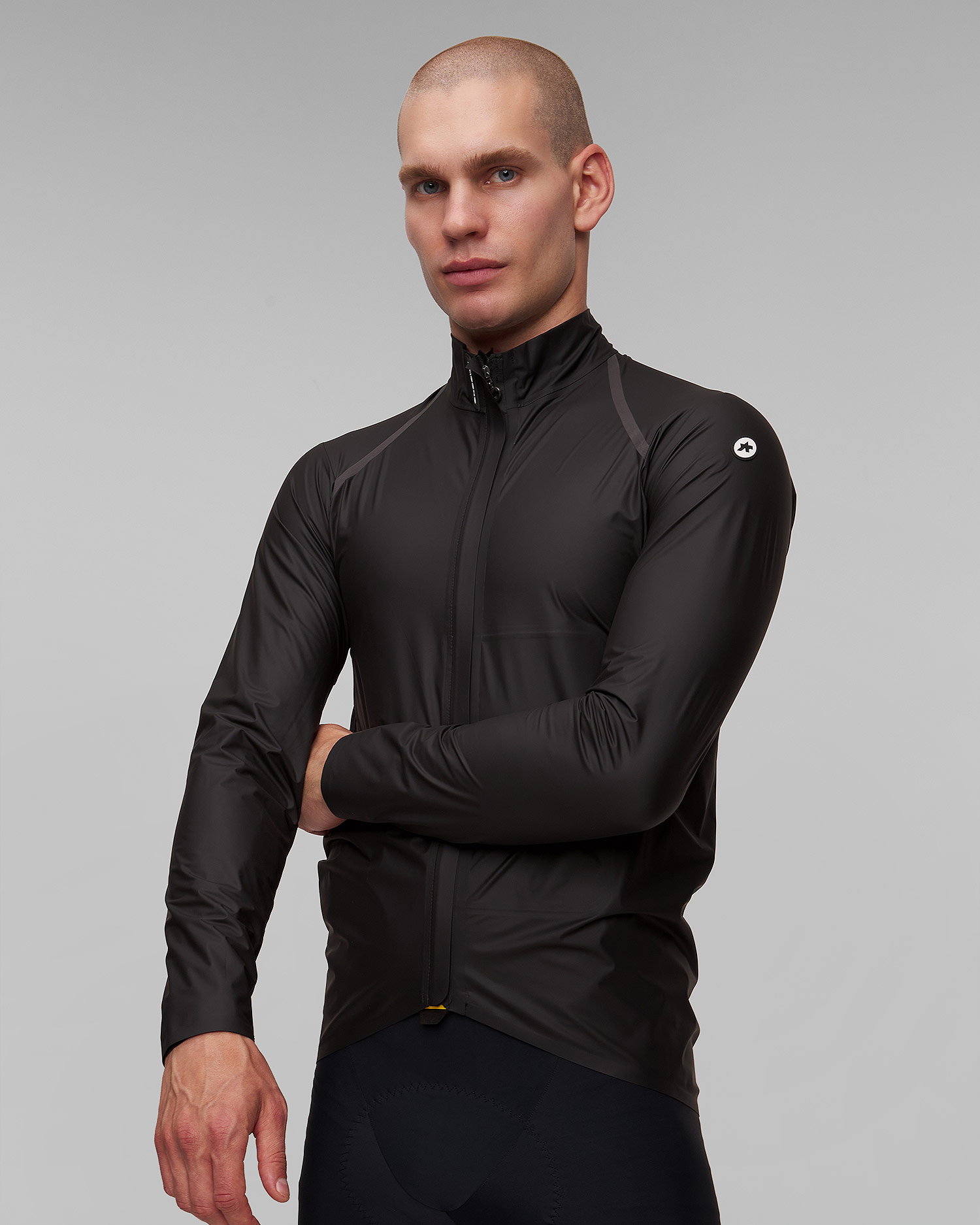 Černá pánská nepromokavá cyklistická větrovka Assos Mille Gts Rain Jacket S11