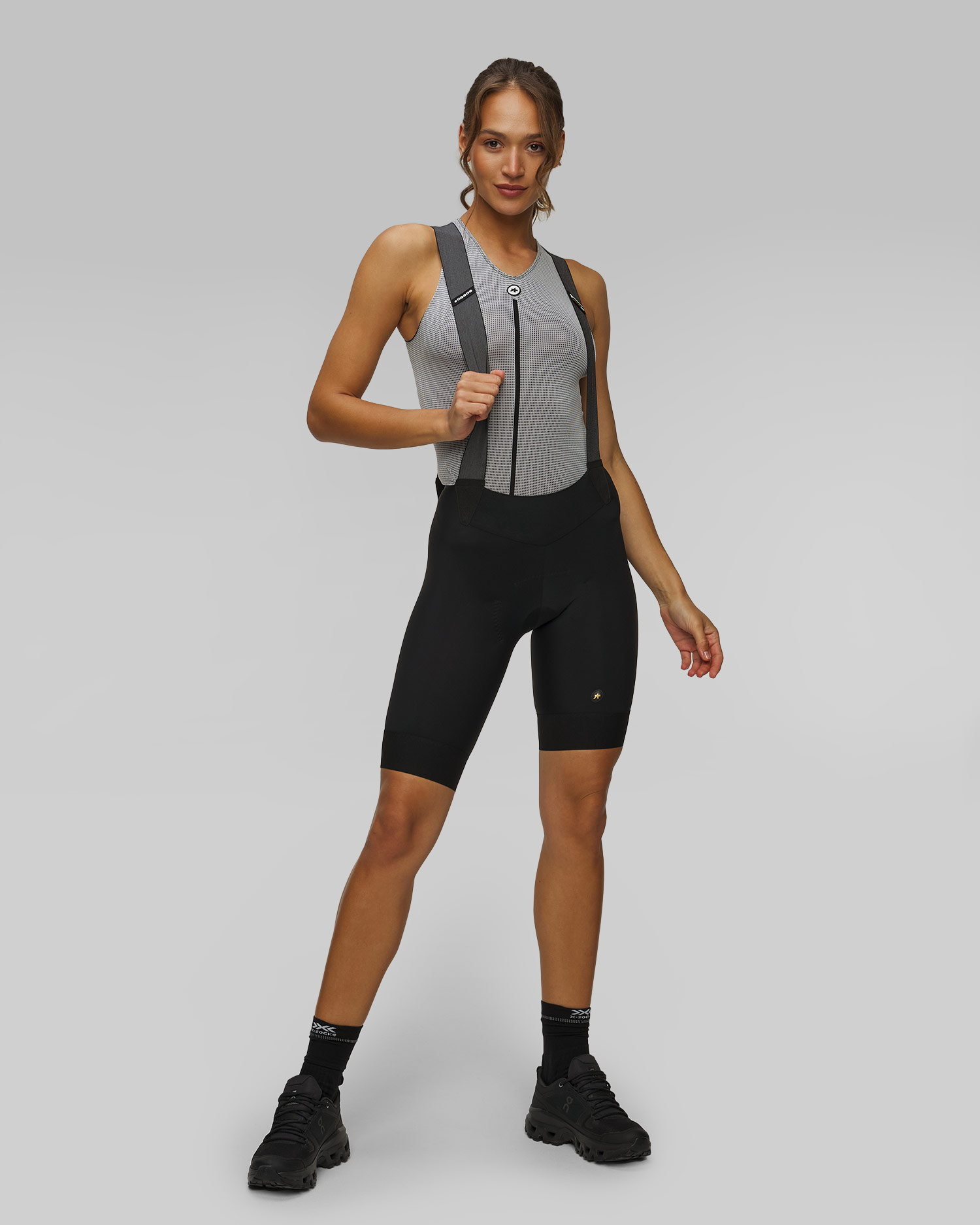 Černé dámské cyklistické šortky se šlemi Assos Uma Gtv Bib Shorts C2 Evo