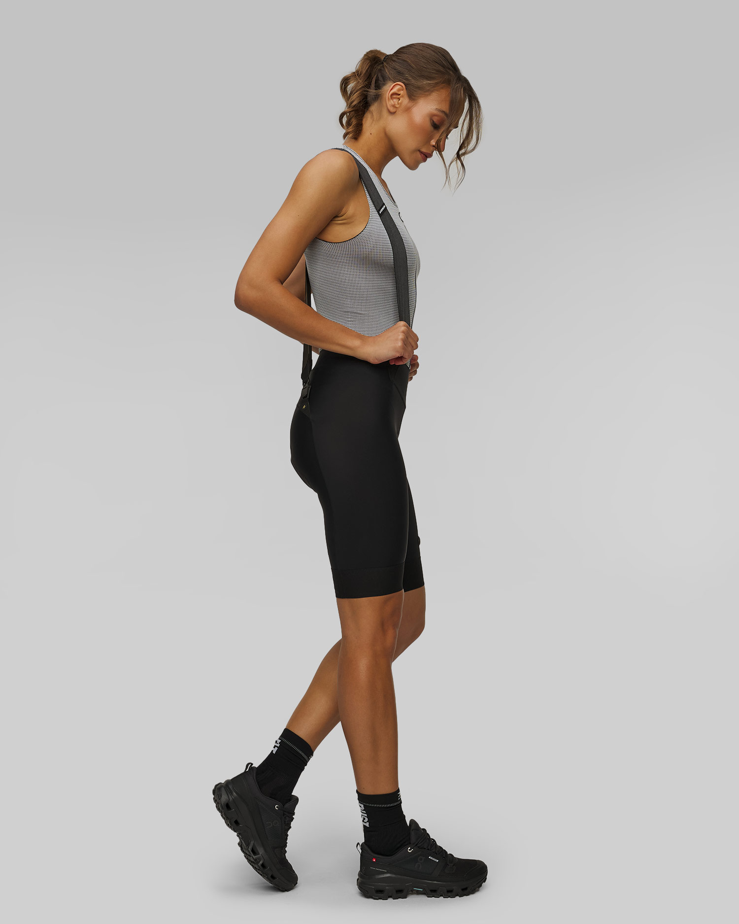 Černé dámské cyklistické šortky se šlemi Assos Uma Gtv Bib Shorts C2 Evo