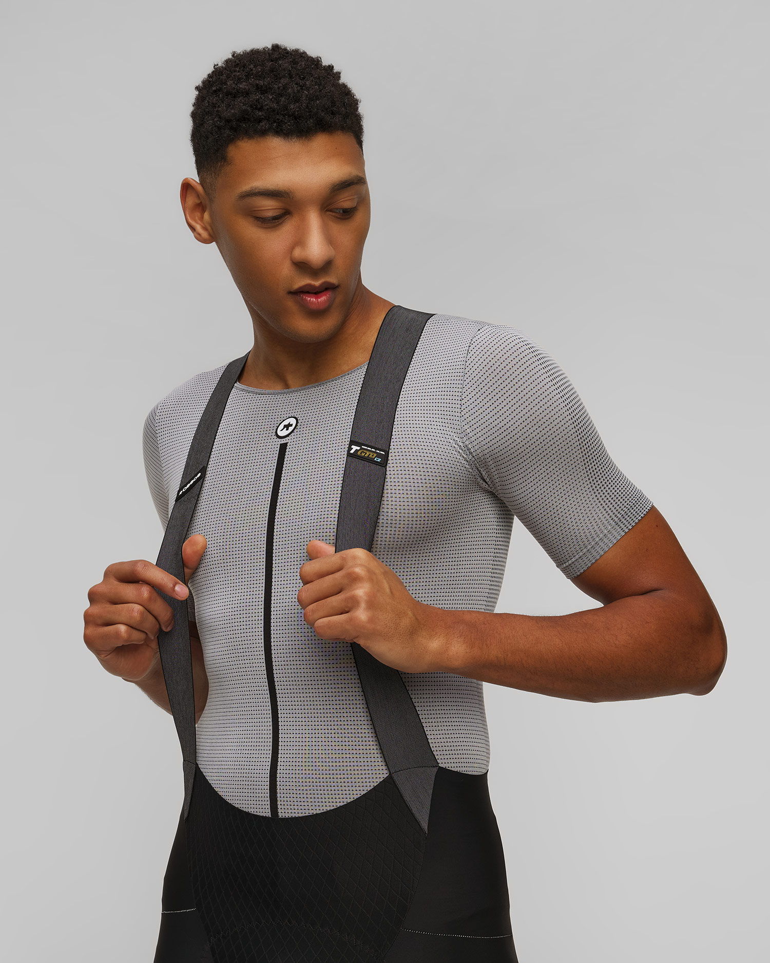 Pánské cyklistické tílko Assos Summer Ss Skin Layer P1 v Šedé Barvě