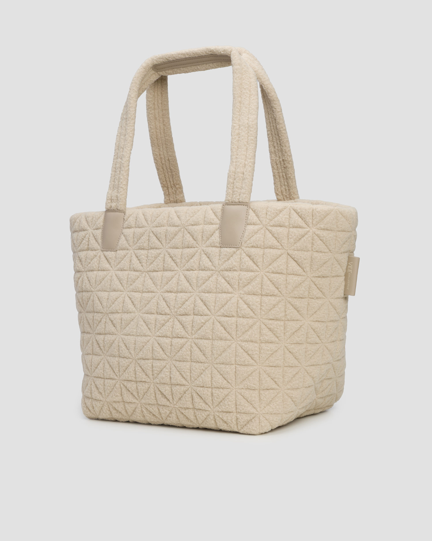 Sac beige pour femmes Vee Collective Vee Tote Medium Sherpa