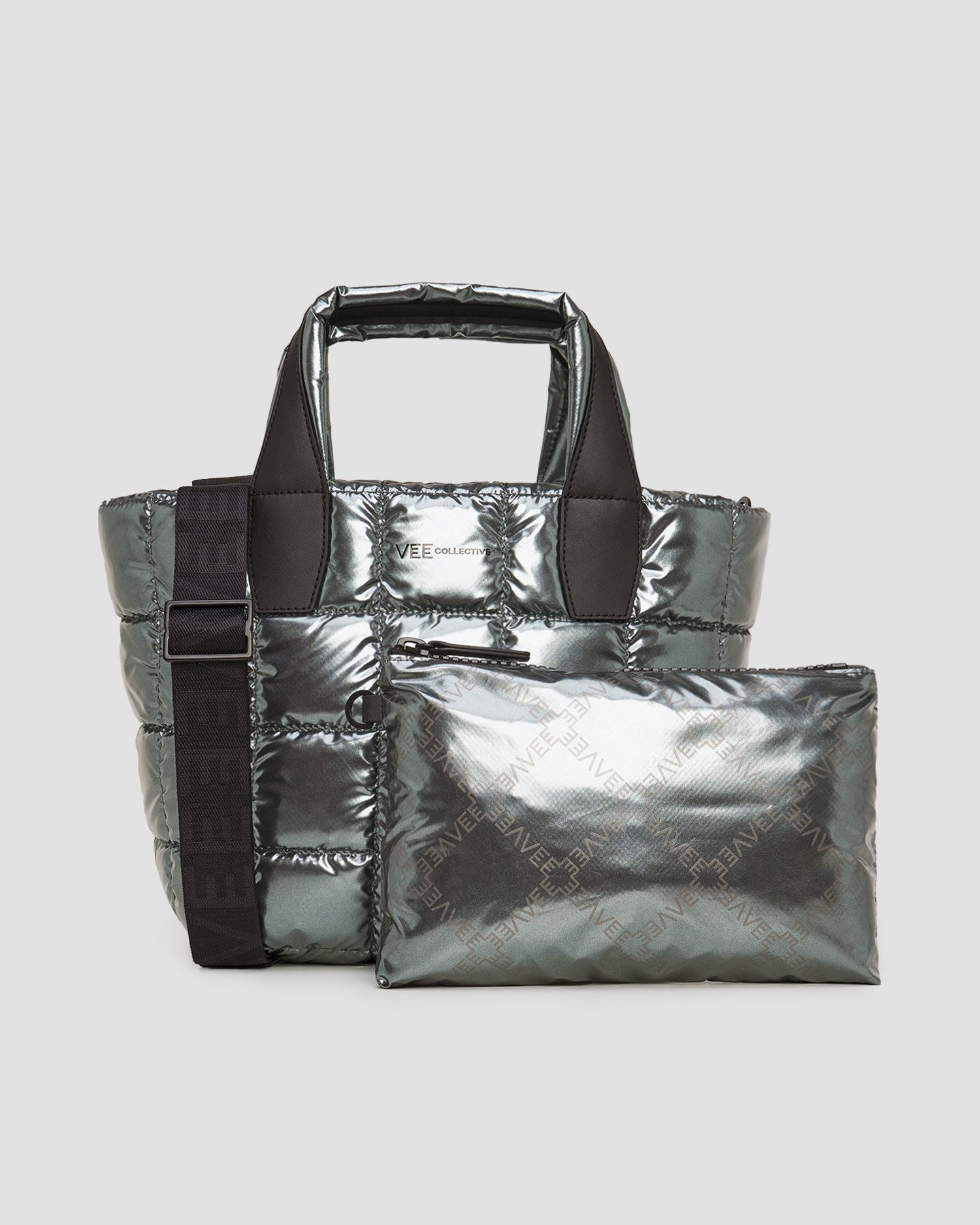 Dámska kabelka Vee Collective Porter Tote Small Gadget strieborná