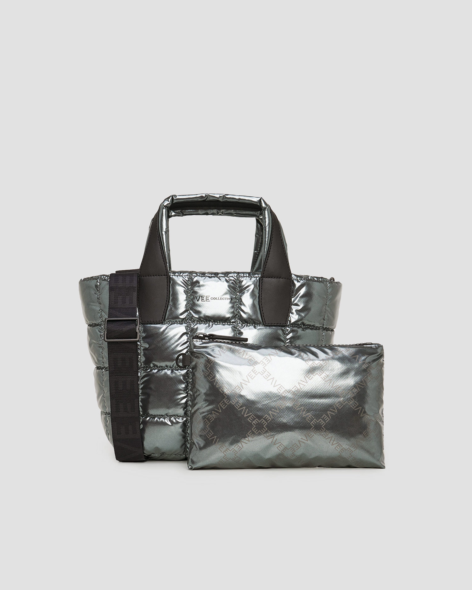 Dámska kabelka Vee Collective Porter Tote Small Gadget strieborná