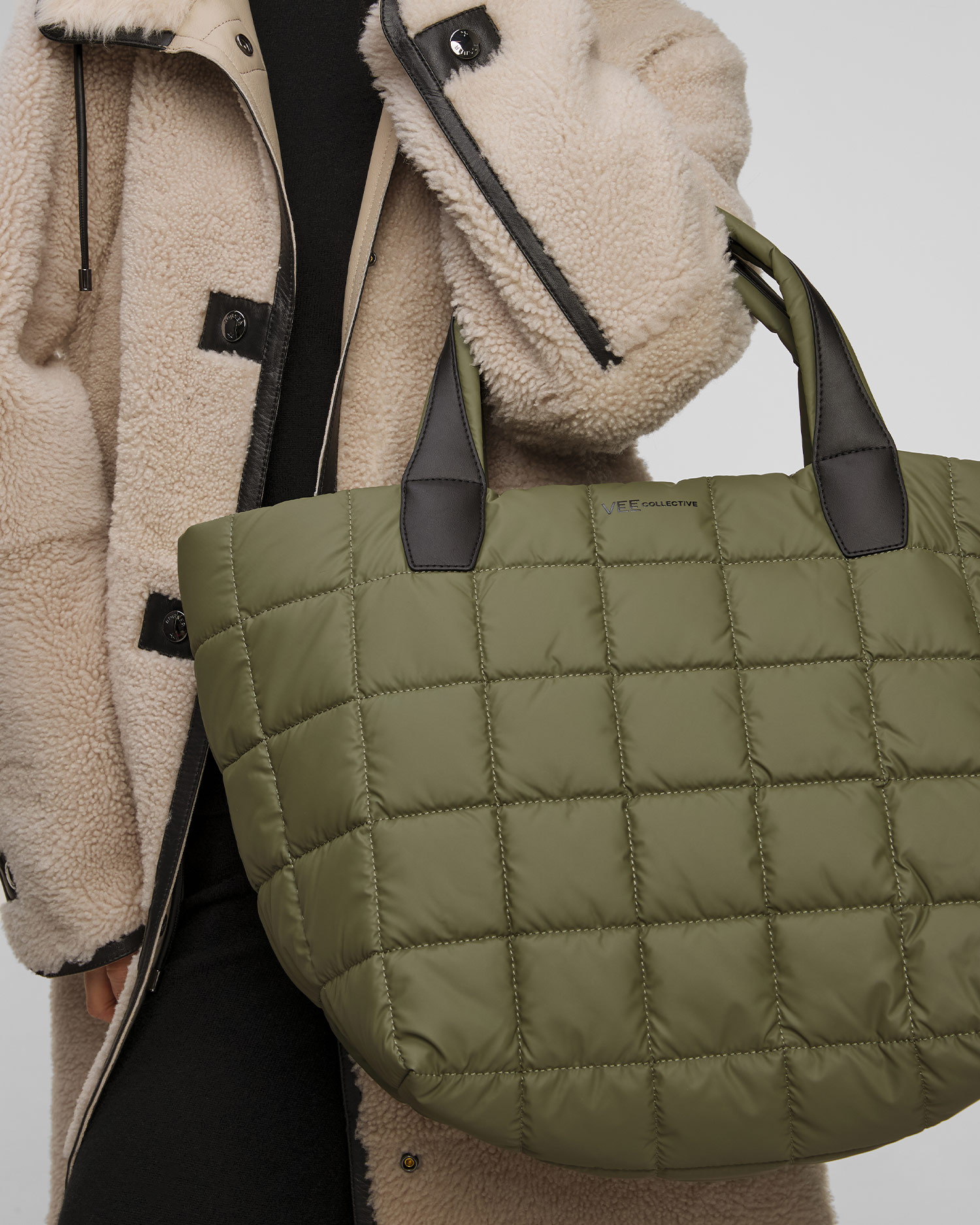 Geantă pentru femei Vee Collective Porter Tote Medium kaki