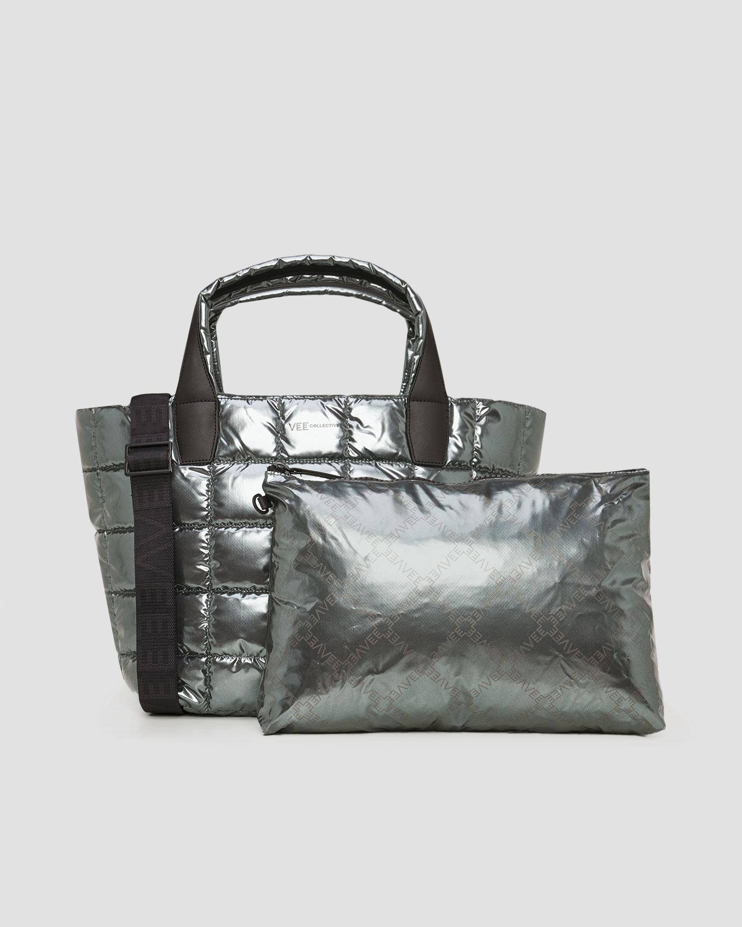 Dámska kabelka Vee Collective Porter Tote Small Gadget strieborná