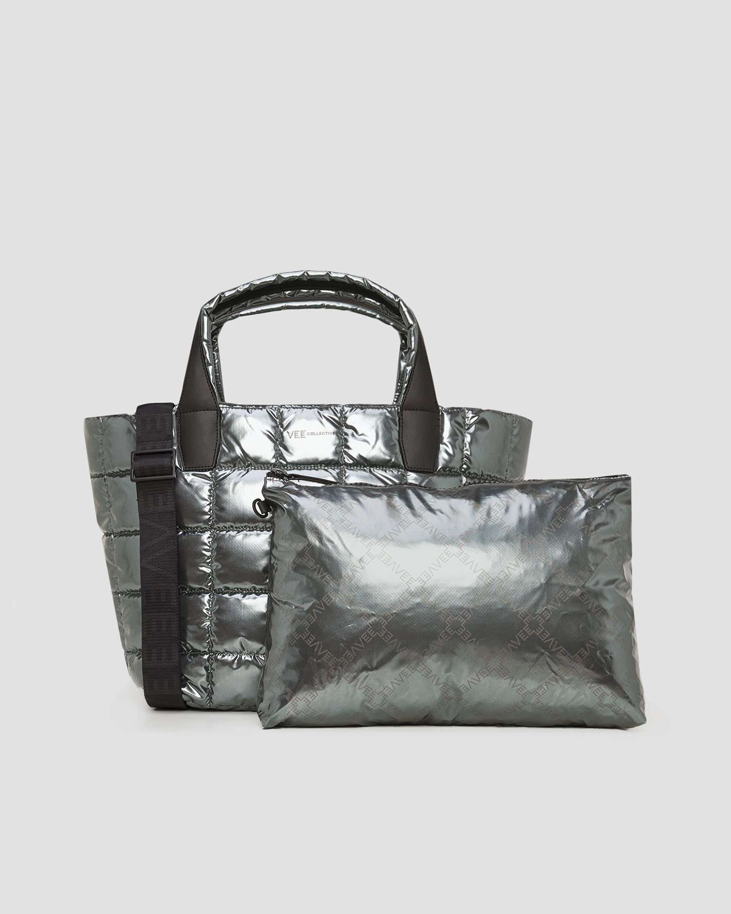 Dámska kabelka Vee Collective Porter Tote Small Gadget strieborná