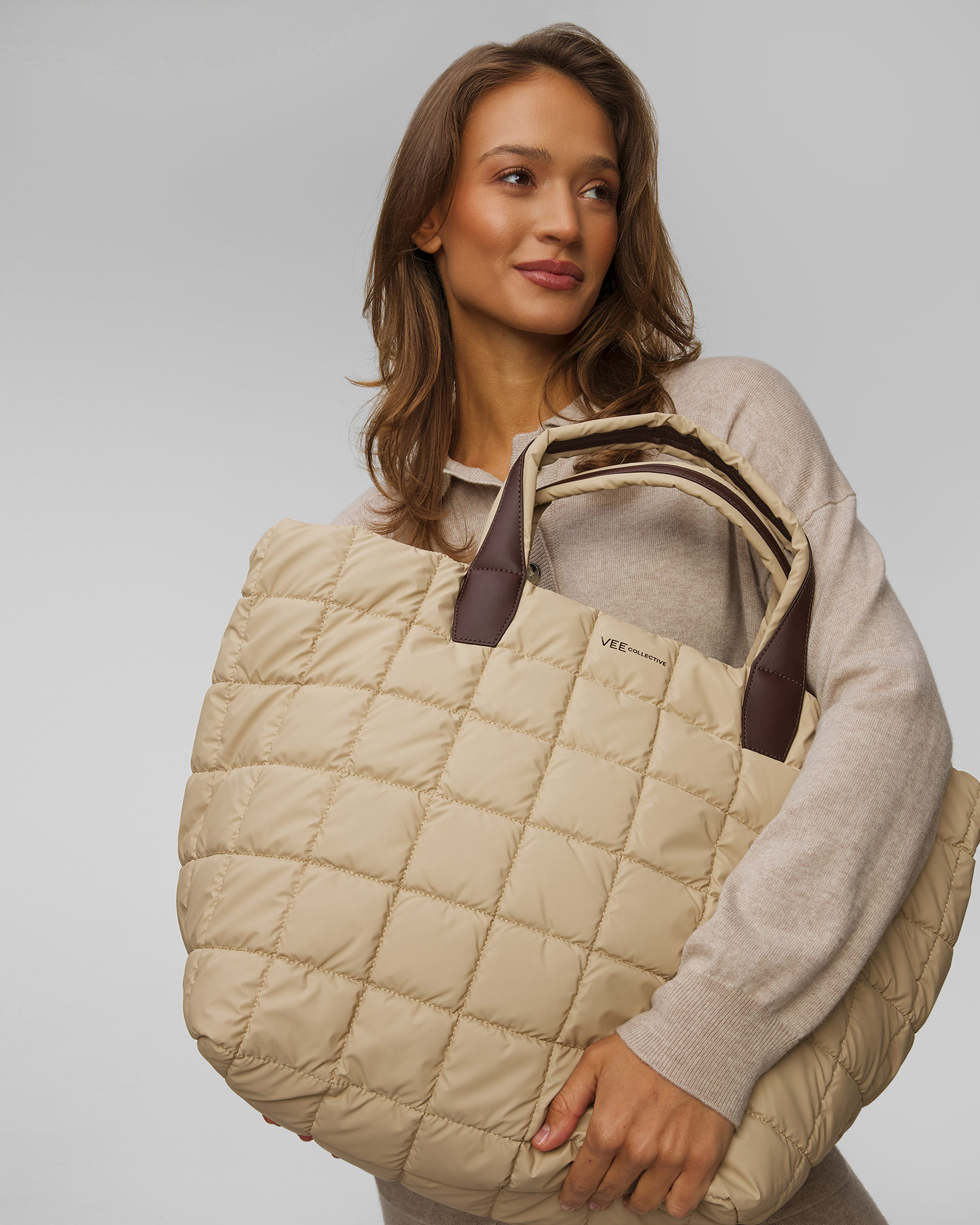 Women’s handbag Vee Collective Porter Weekender beige