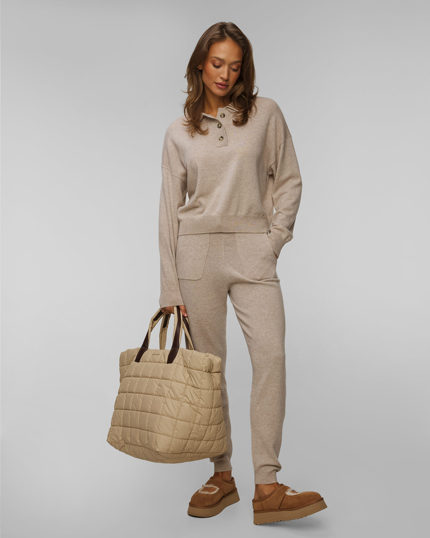 Dámska kabelka Vee Collective Porter Weekender béžová