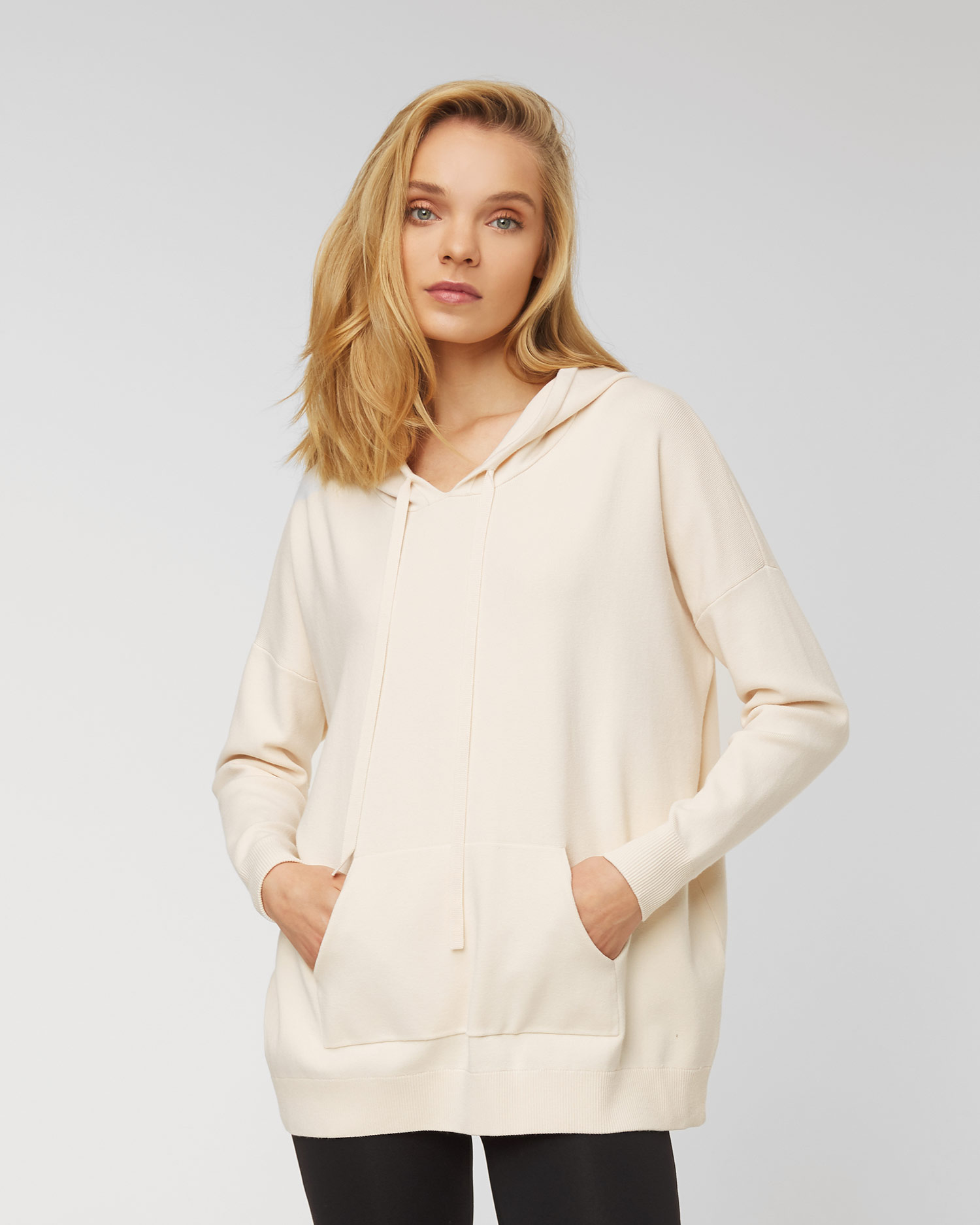 Svetr Live the Process OVERSIZED KNIT HOODIE