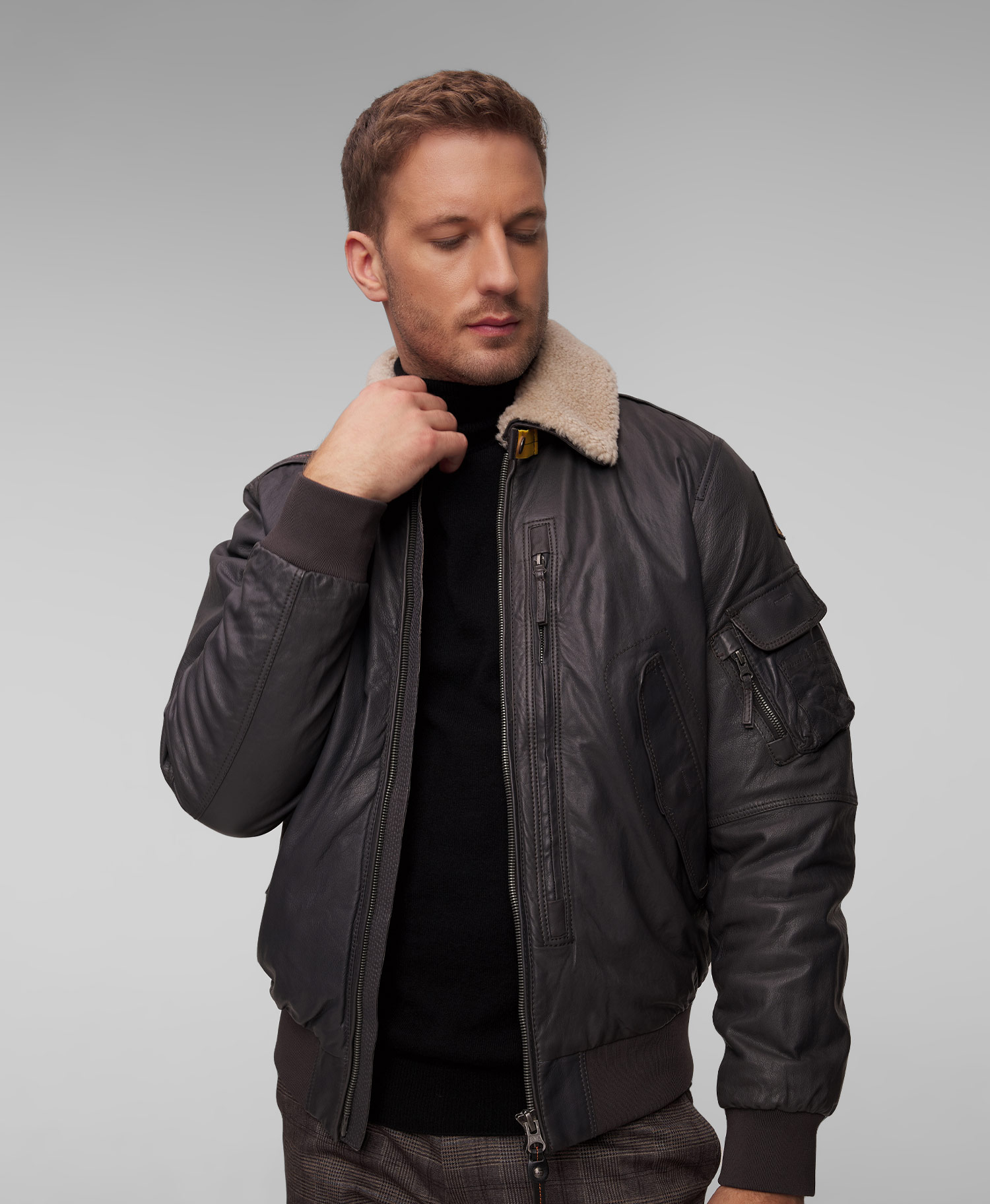 Kurtka skórzana męska Parajumpers Josh Leather