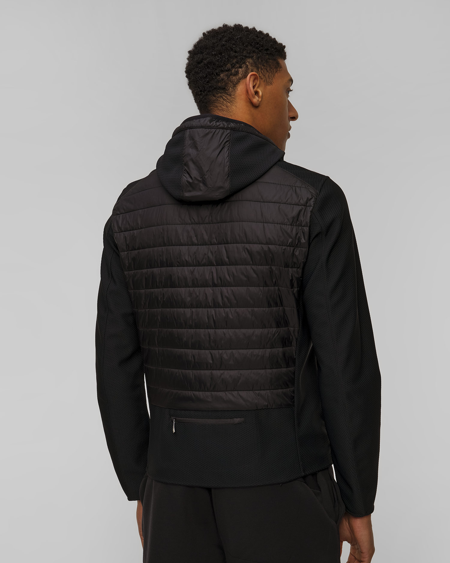 Giacca ibrida nera da uomo Parajumpers Nolan