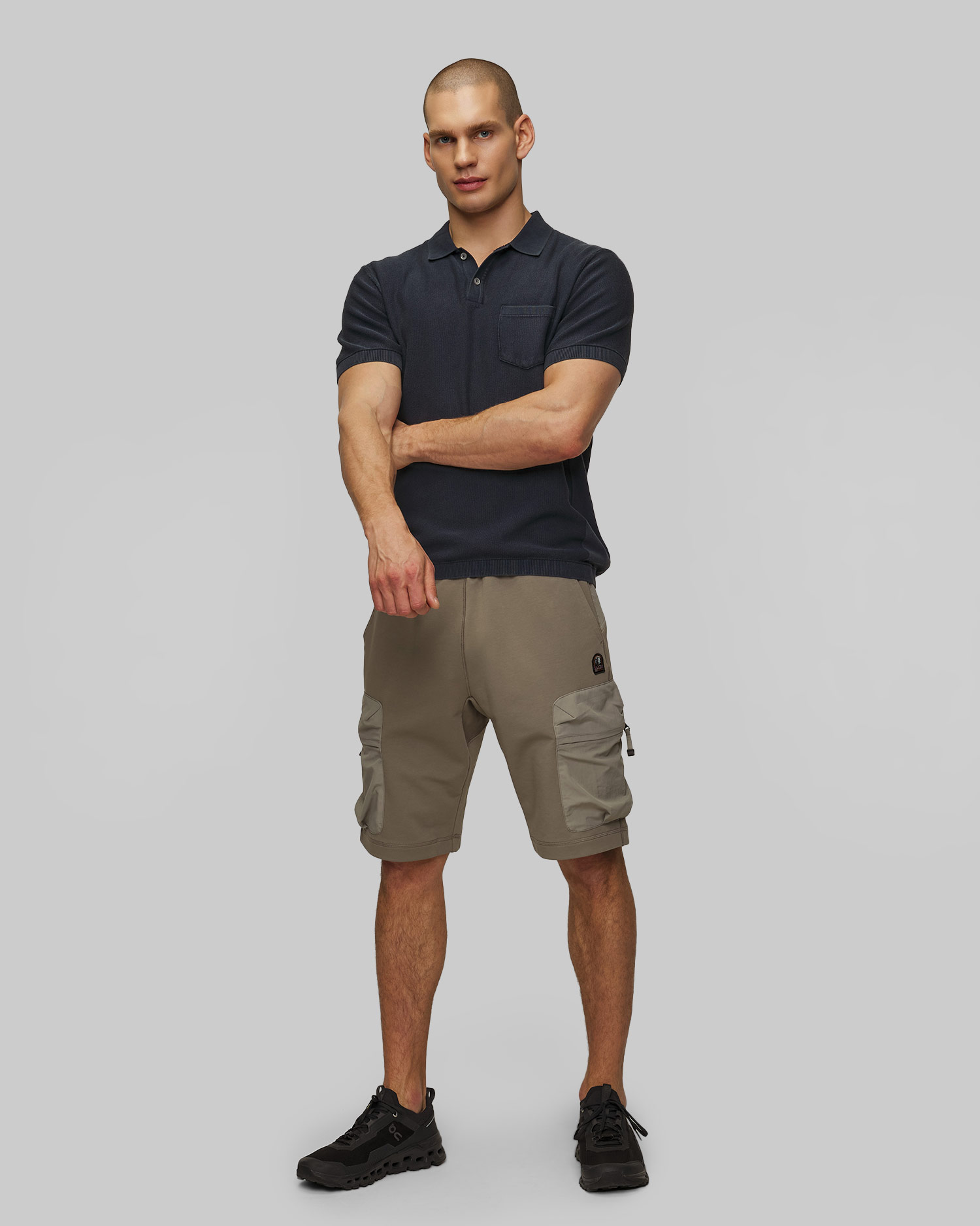 Granatowe polo męskie Parajumpers Raf