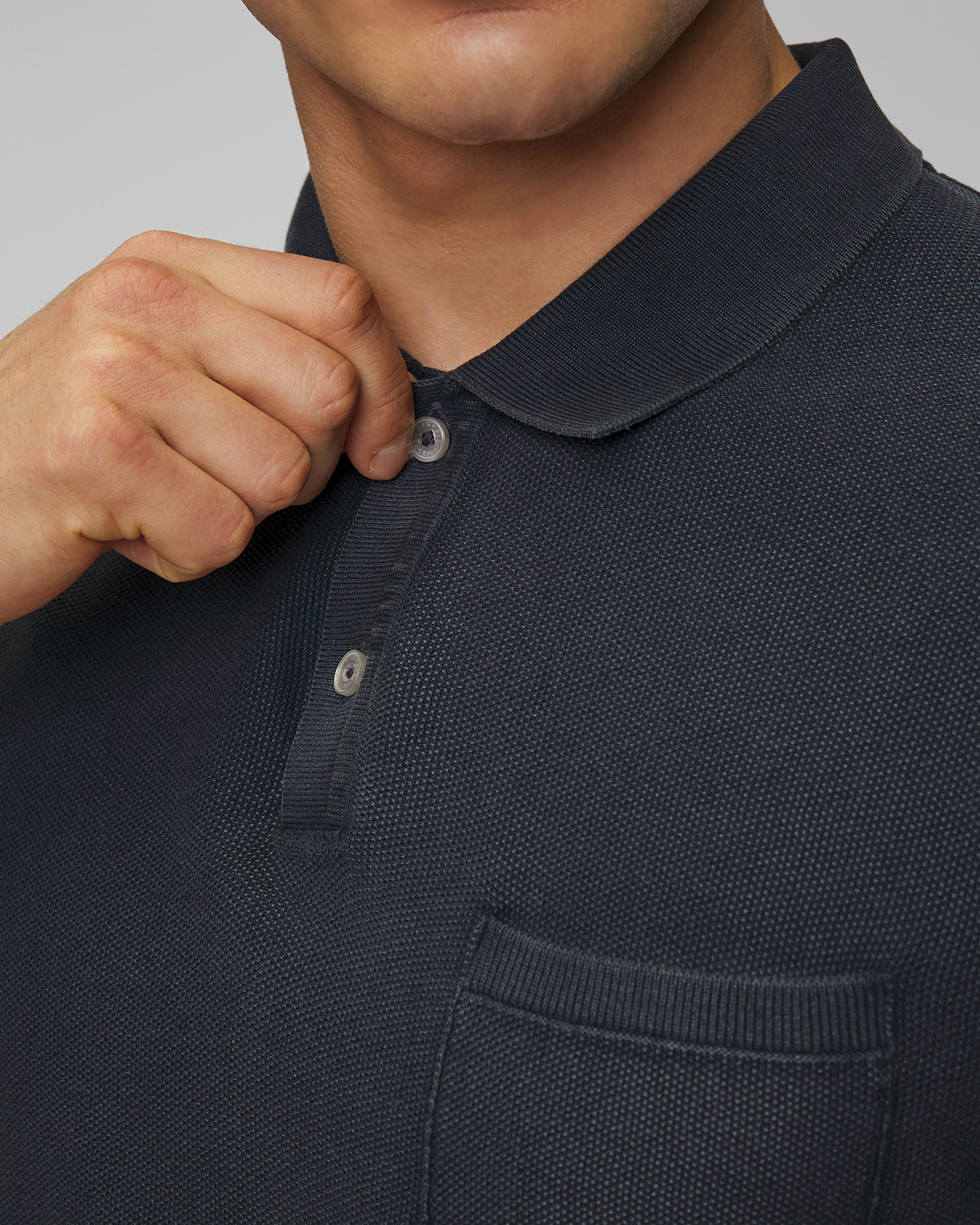 Granatowe polo męskie Parajumpers Raf