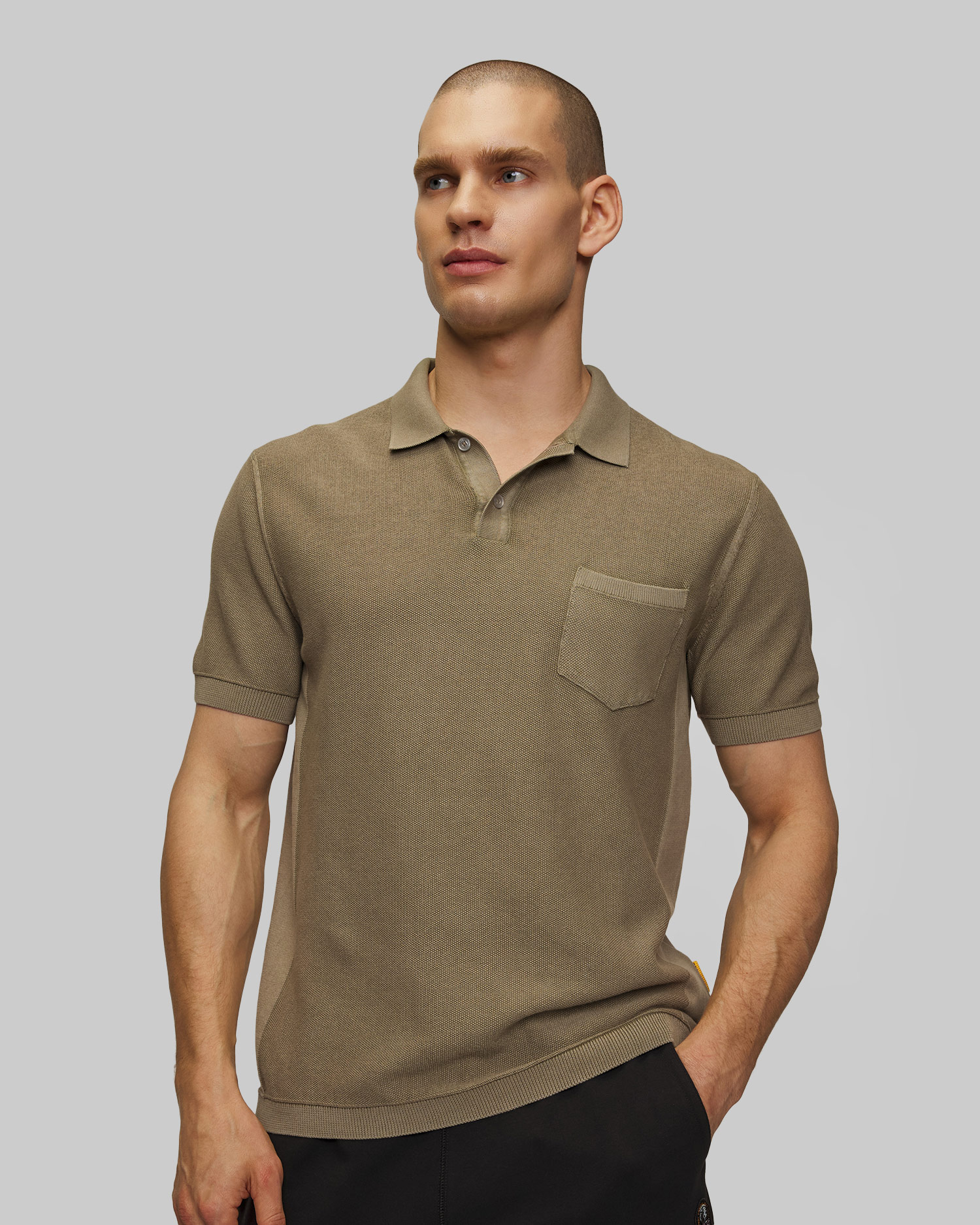 Zielone polo męskie Parajumpers Raf, Barva/Vzor: Zielony