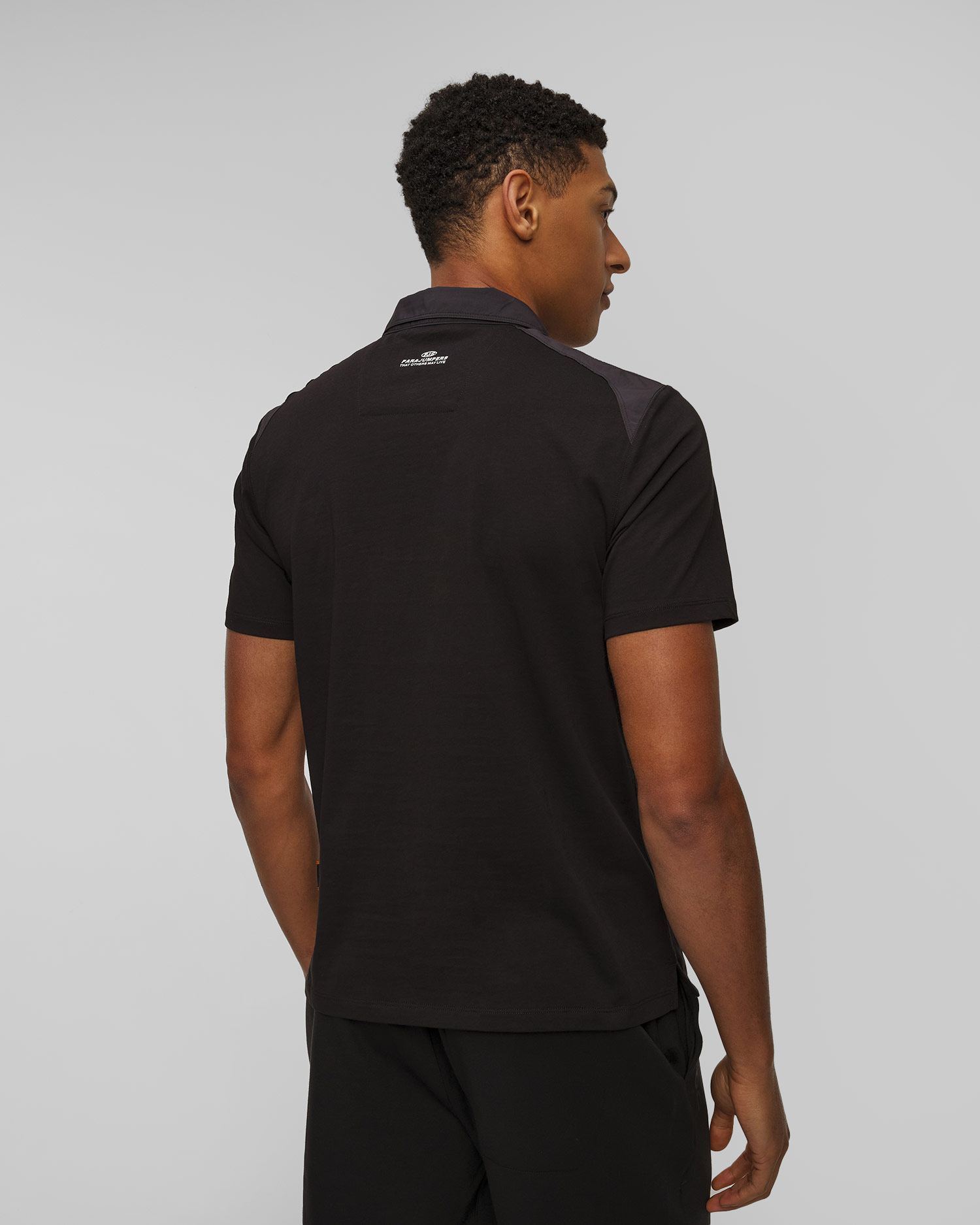 Polo negru pentru bărbați Parajumpers Rescue