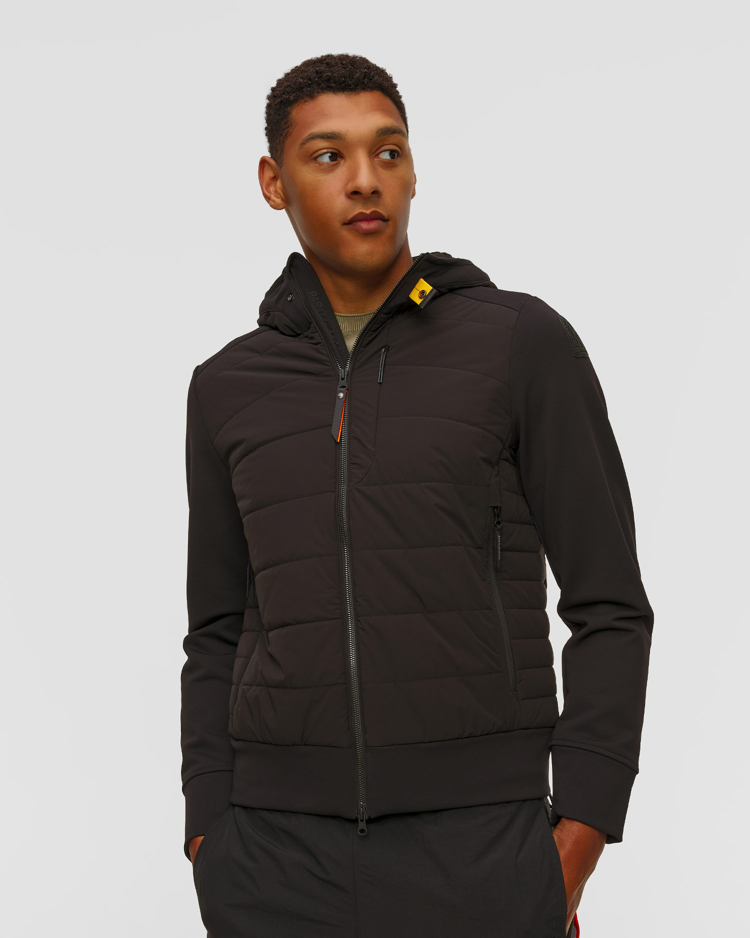 Giacca ibrida nera da uomo Parajumpers Manfred