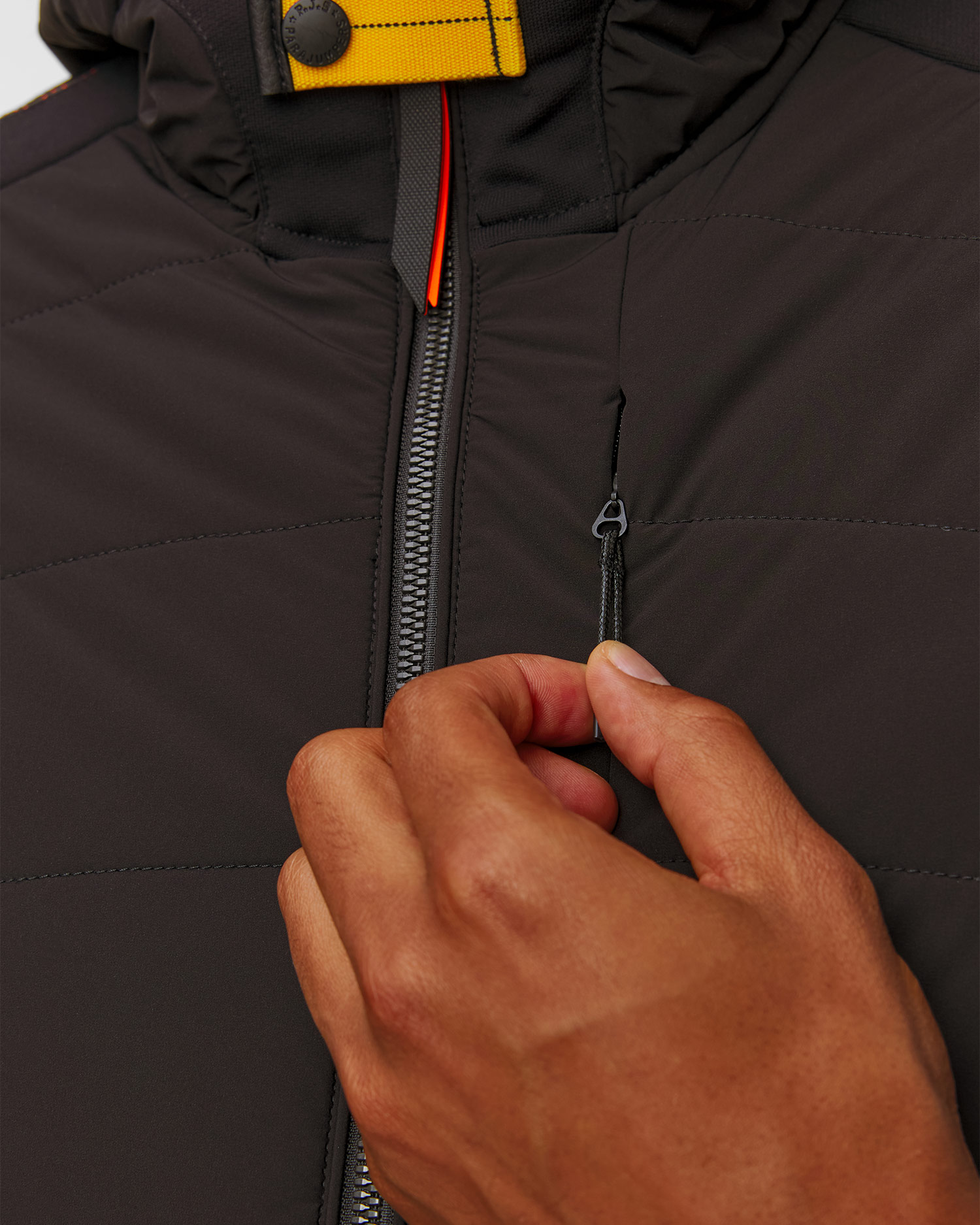 Giacca ibrida nera da uomo Parajumpers Manfred