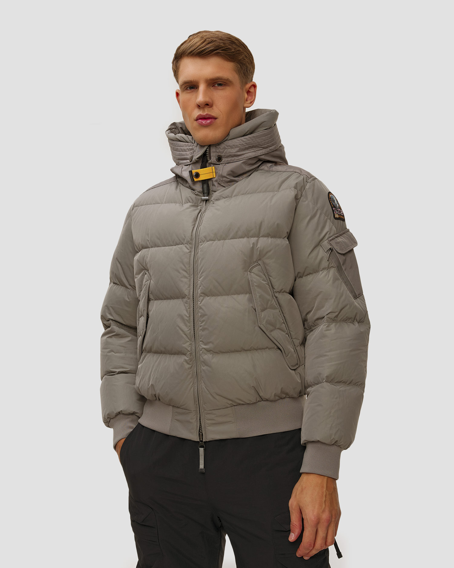 Geacă de puf pentru bărbați Parajumpers Wilmont, Culoare/Model: Beżowy,Szary