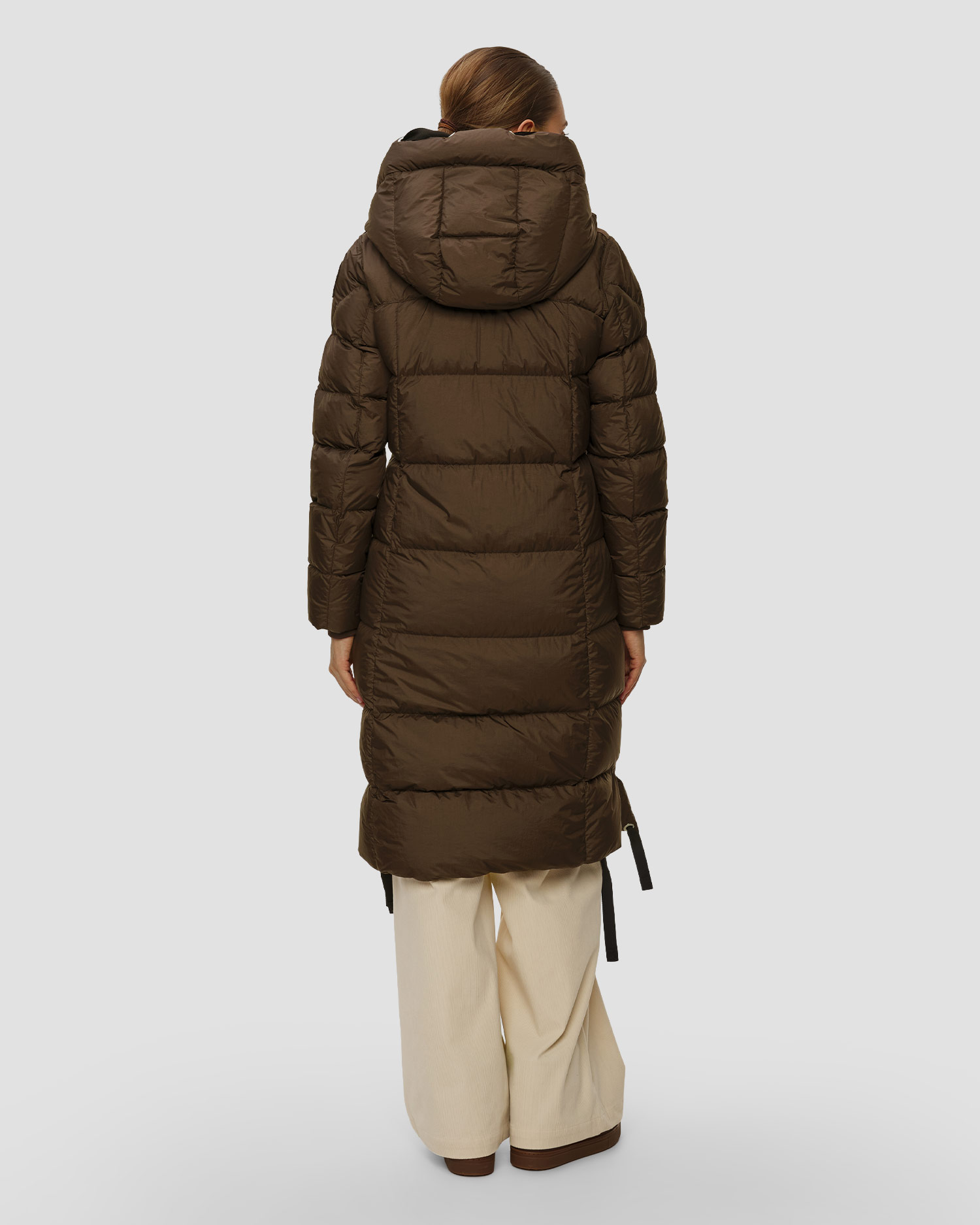Haină de puf maro pentru femei Parajumpers Panda
