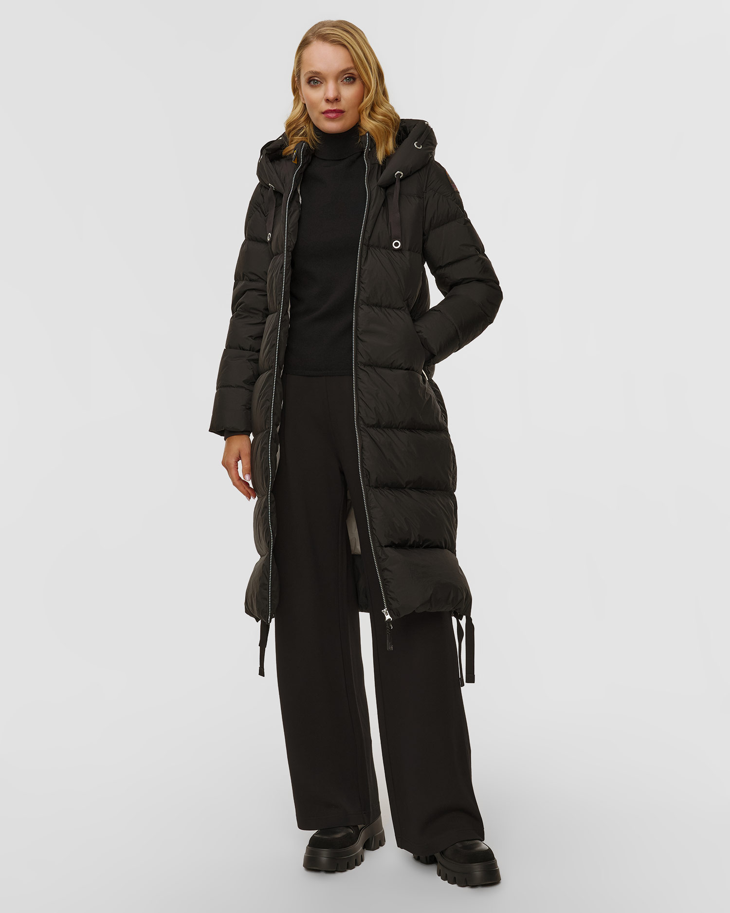 Haină de puf neagră pentru femei Parajumpers Panda